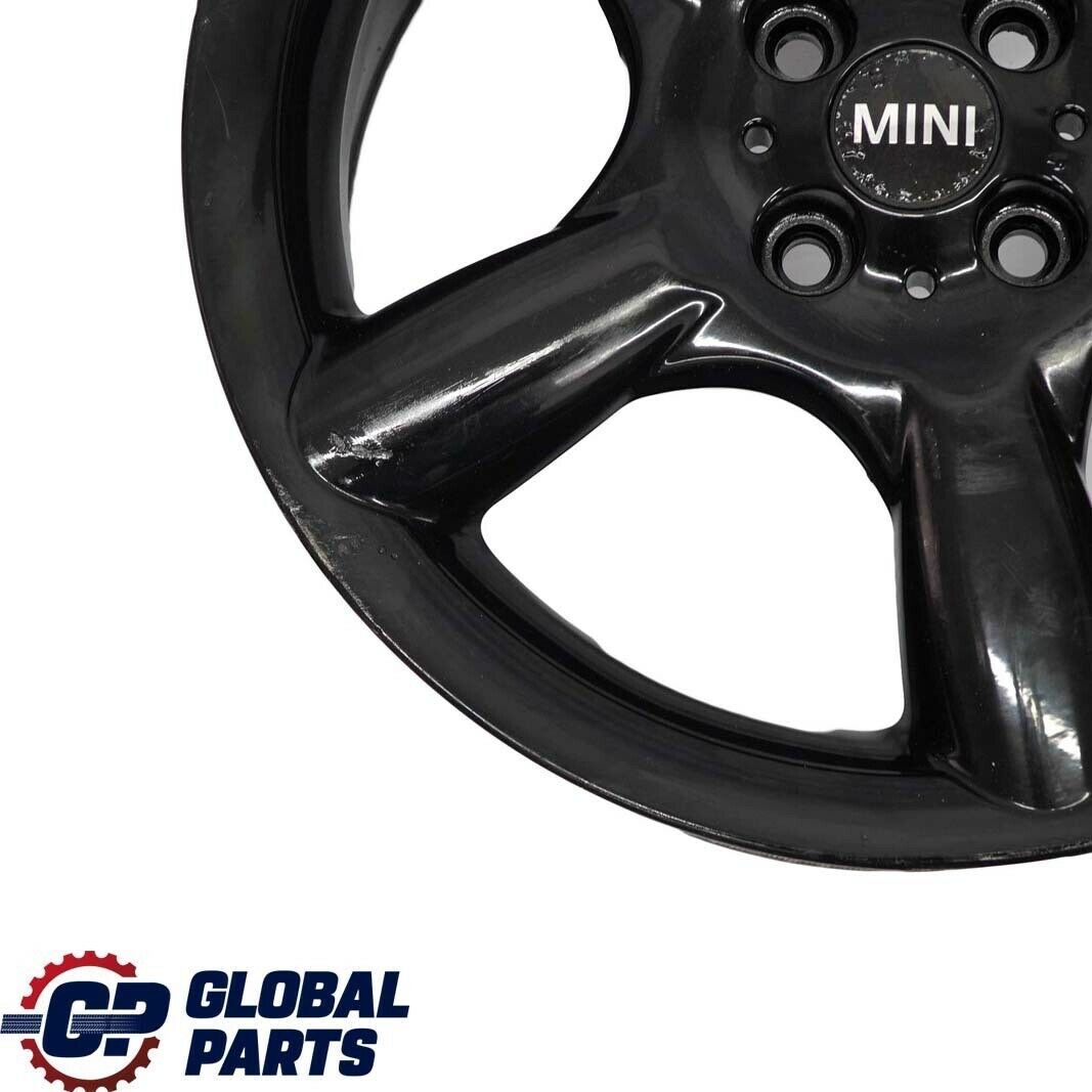 Mini Cooper One R50 R55 R56 Wheel Alloy Rim 17" 7J Black 5 Star Pace Spoke 110