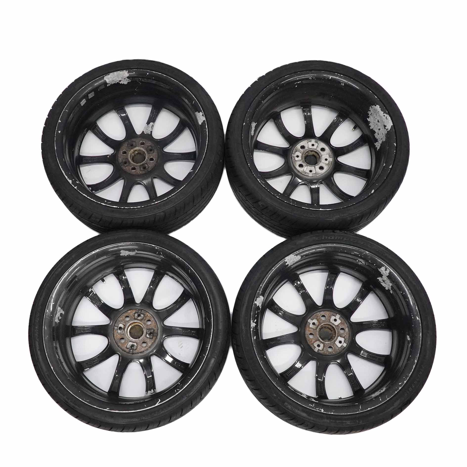 MINI R50 R56 Complete Set 4x Black Wheels Tyres John Cooper Works 18" 7J 6778428