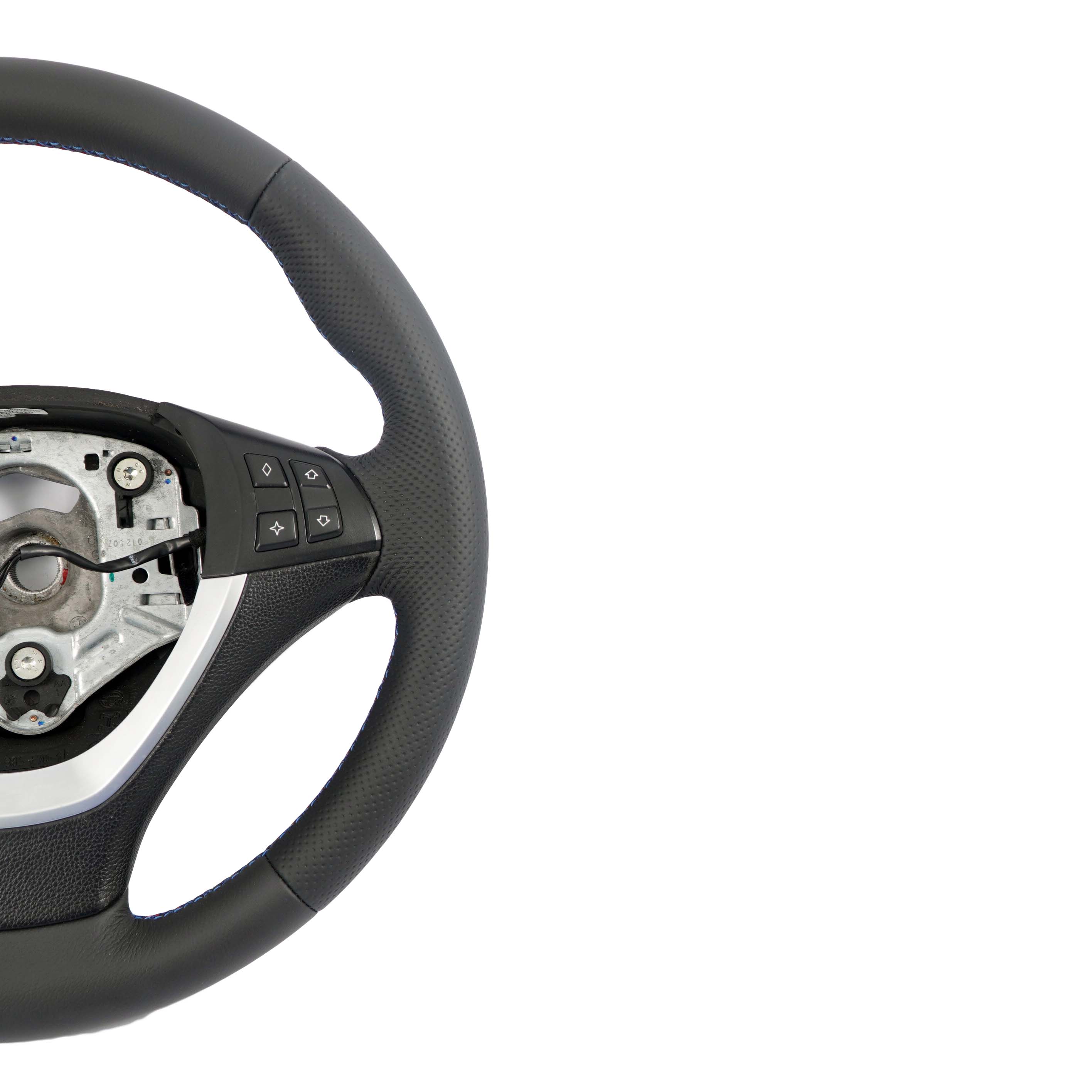 BMW X5 E70 E70N LCI NEW Black Leather Sport Steering Wheel Black M-tricolored