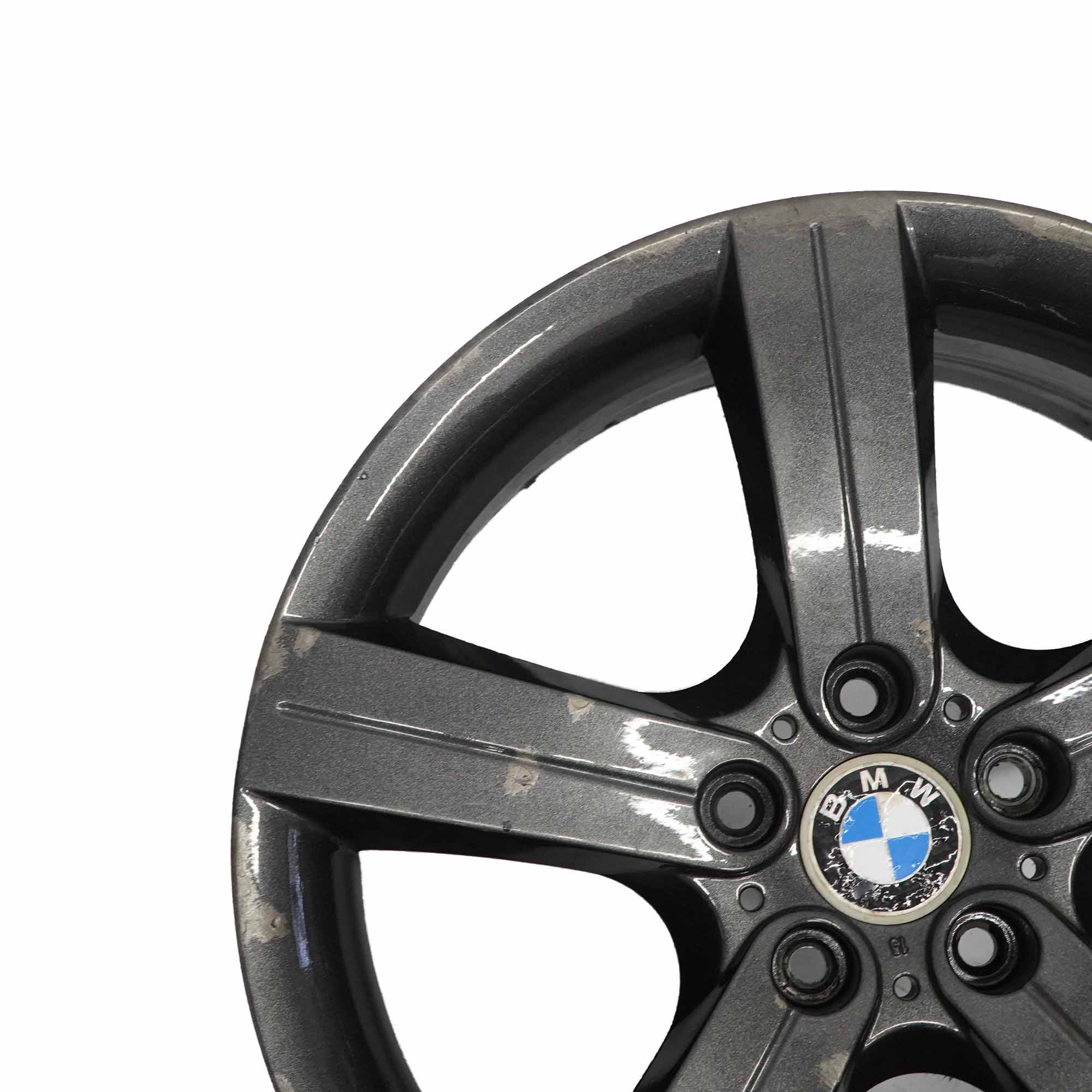 BMW E90 E91 E92 Black Alloy Wheel Rim 19" 8J ET:37 Star Spoke 199 6786889