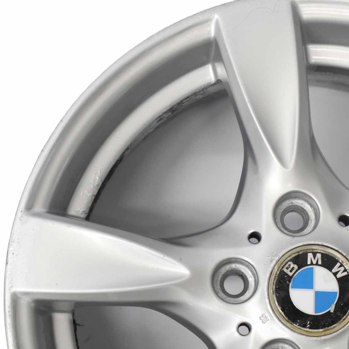 BMW E81 E82 E87 Silver Alloy Wheel Rim 17" Star Spoke 371 7J ET:47 6795561