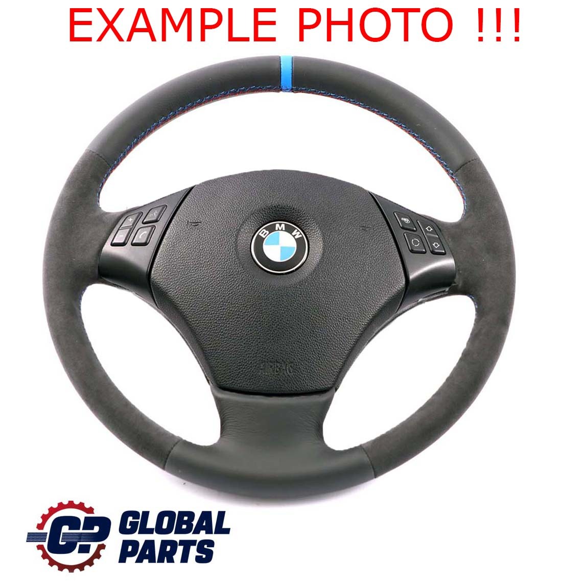 BMW 3 Series E90 E91 NEW Black Leather / Alcantara M-Sport Look Steering Wheel