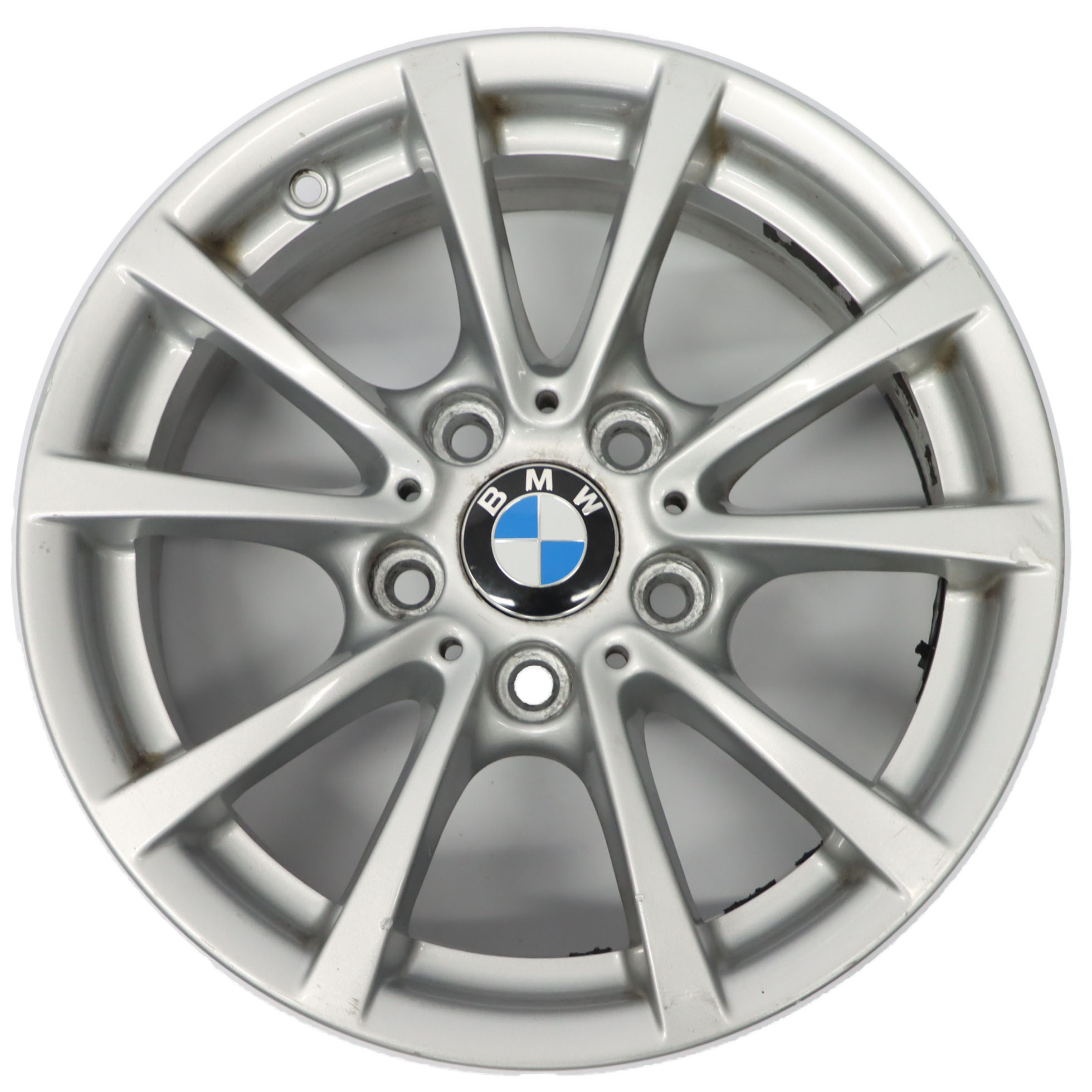 BMW F30 F31 F36 Silver Alloy Wheel Rim 16" 7J ET:31 V-spoke 390 6796236