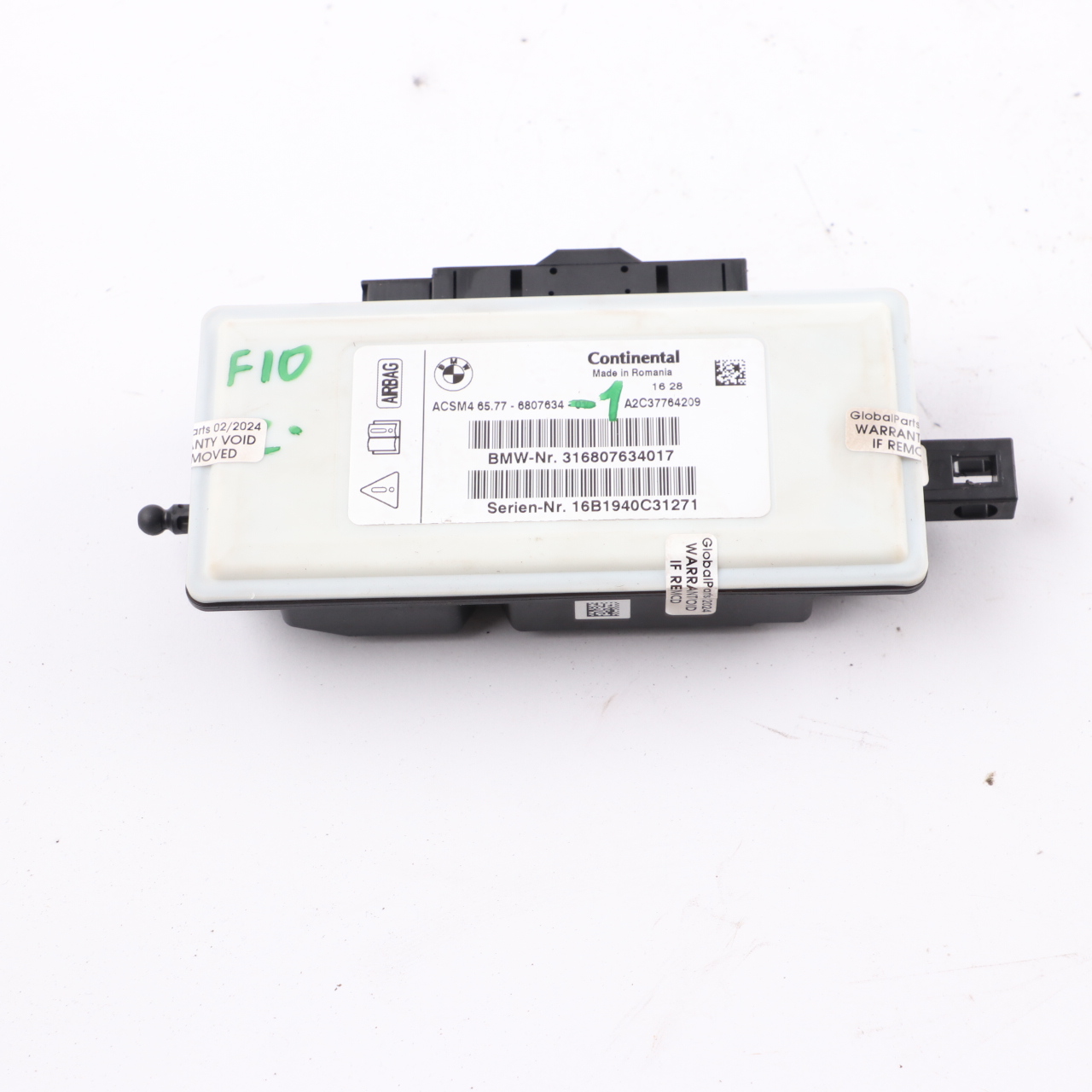 Air Module BMW F10 F11 F22 F30 LCI F32 X3 F25 SRS Control Unit ECU 6807634