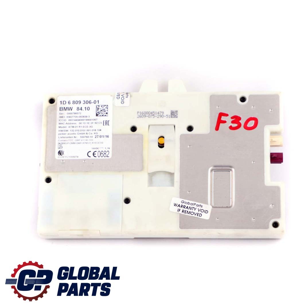 BMW 3 X1 F30 LCI F48 Telematics Telephone Control Module ATM ECE 3G 6809306