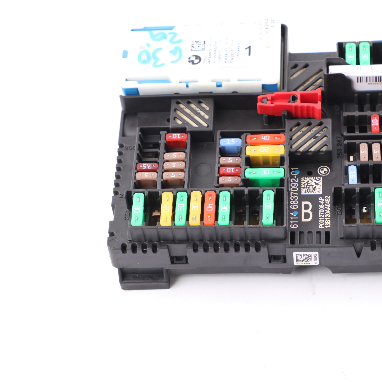 BMW G30 G12 Fuse Relay Box Rear Trunk Power Distribution B + Box  Basis 6837092