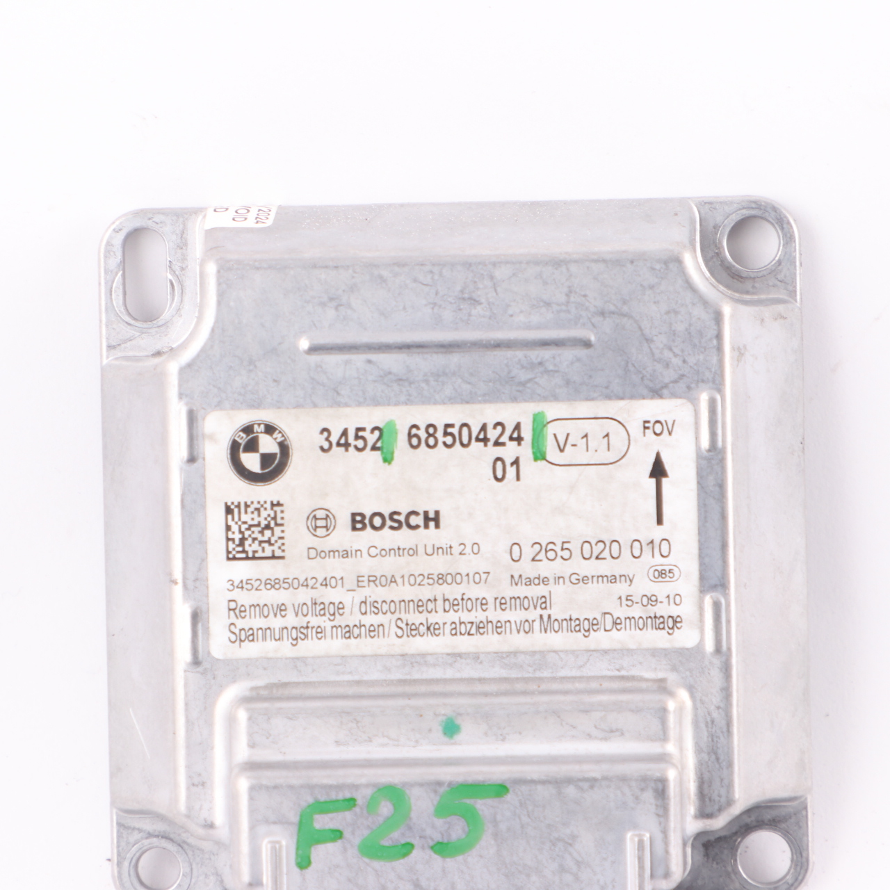 BMW X3 F25 ICM Control Unit Air Bag Module SRS Airbag ECU 6850424