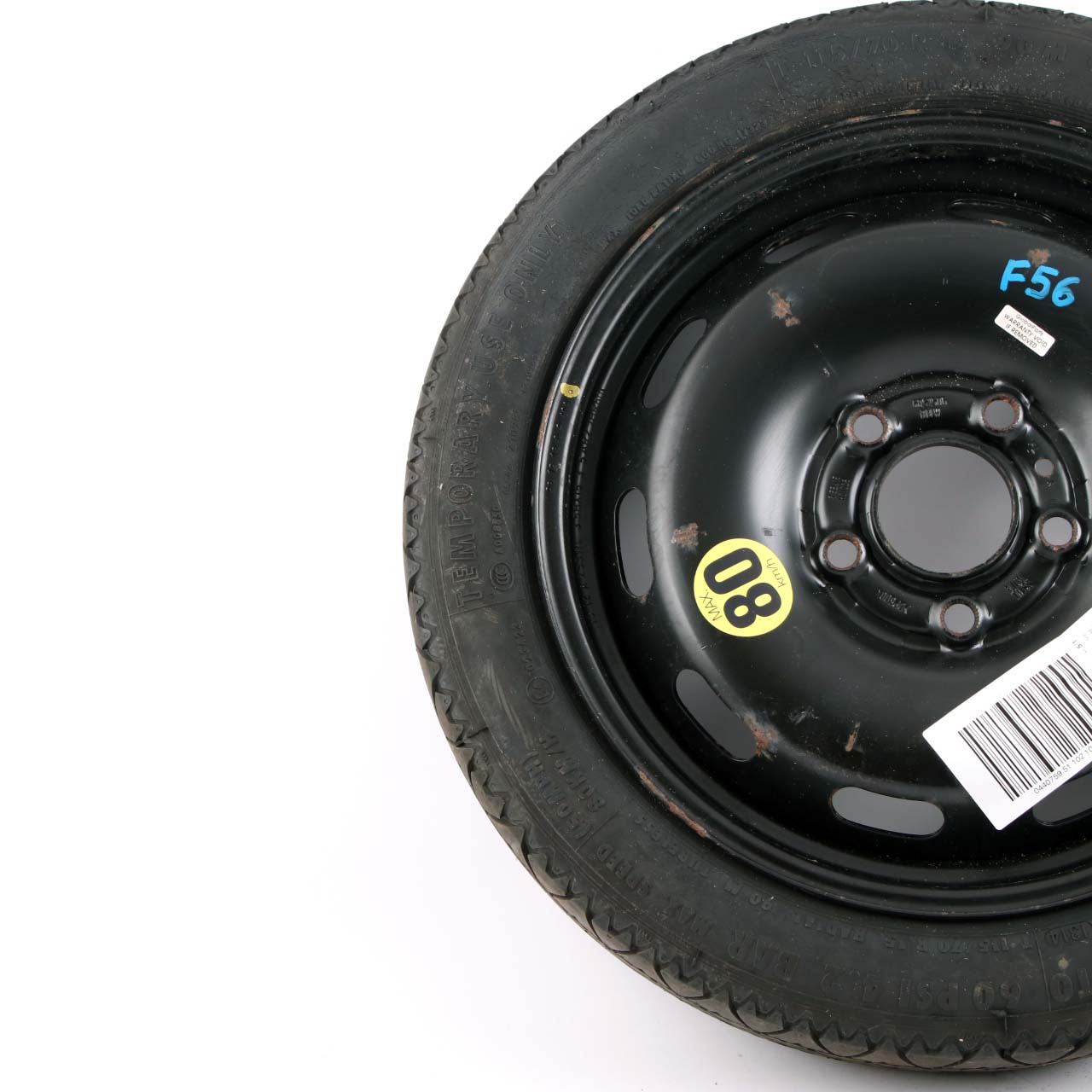 Spare Wheel Mini F55 F56 F57 Compact Steel Black 115/70 R15 3,5J ET:28 6851506