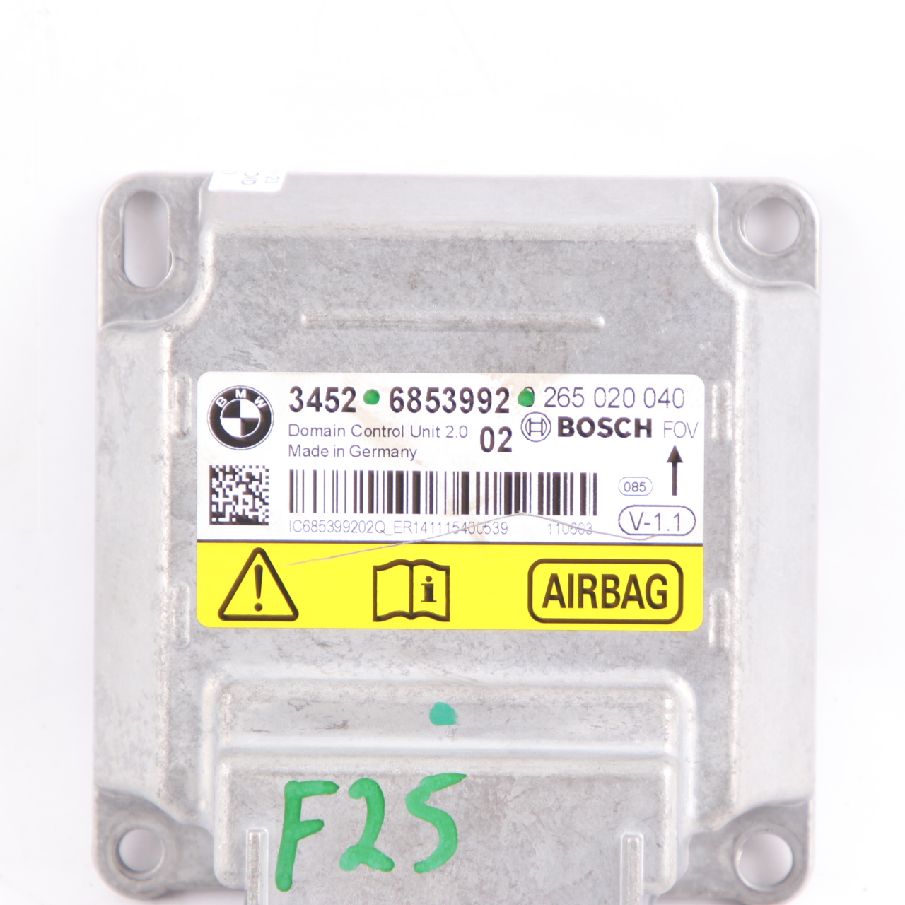 BMW X3 F25 ICM Control Unit Air Bag Module SRS Airbag ECU 6853992