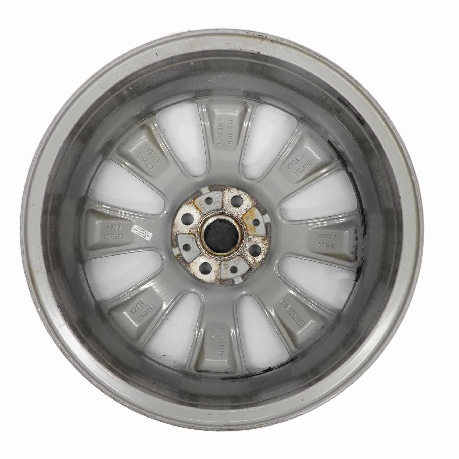 Mini R55 R56 R57 Grey Wheel Alloy Rim 17" 7J ET:48 Conical Spoke 121 6857070