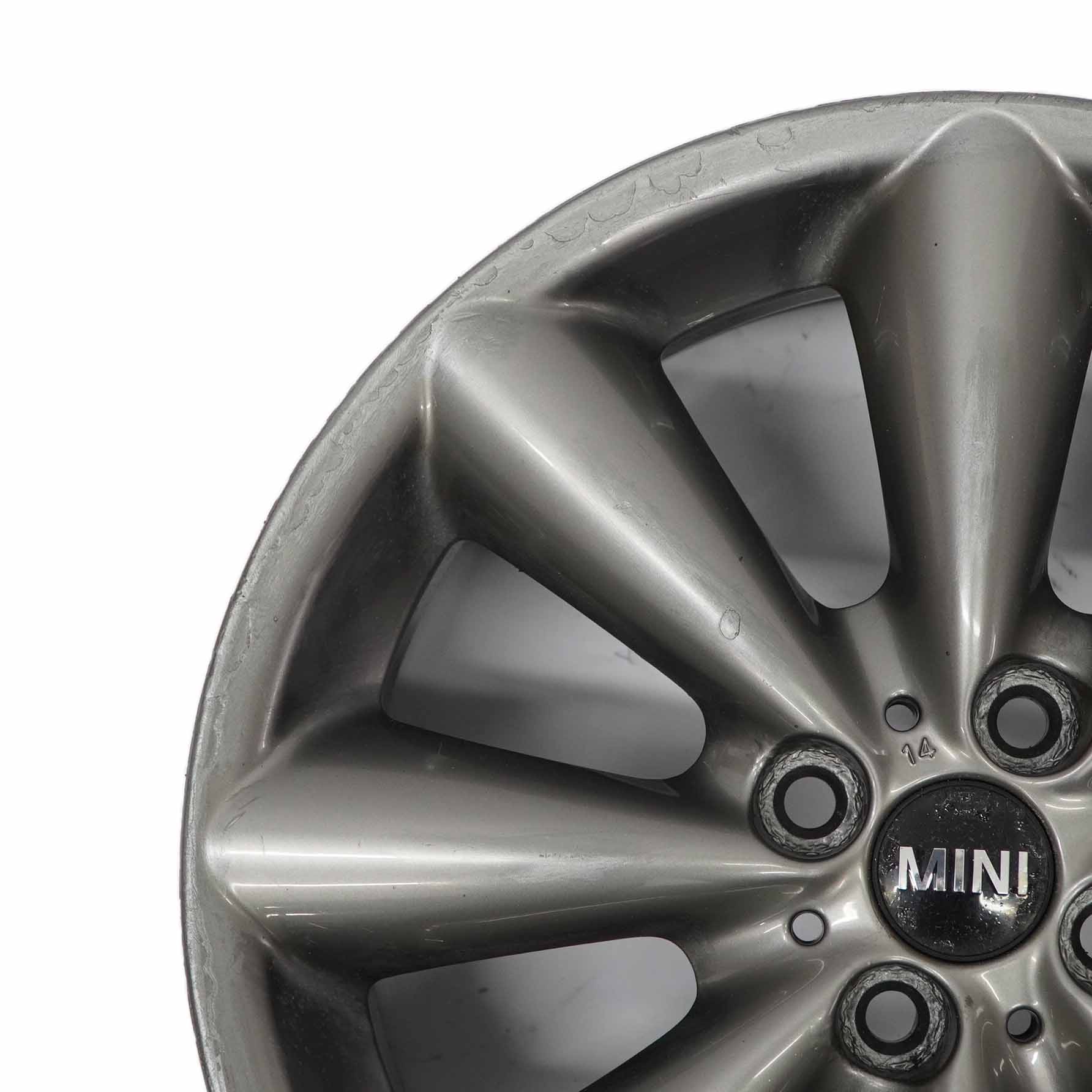 Mini R55 R56 R57 Grey Wheel Alloy Rim 17" 7J ET:48 Conical Spoke 121 6857070