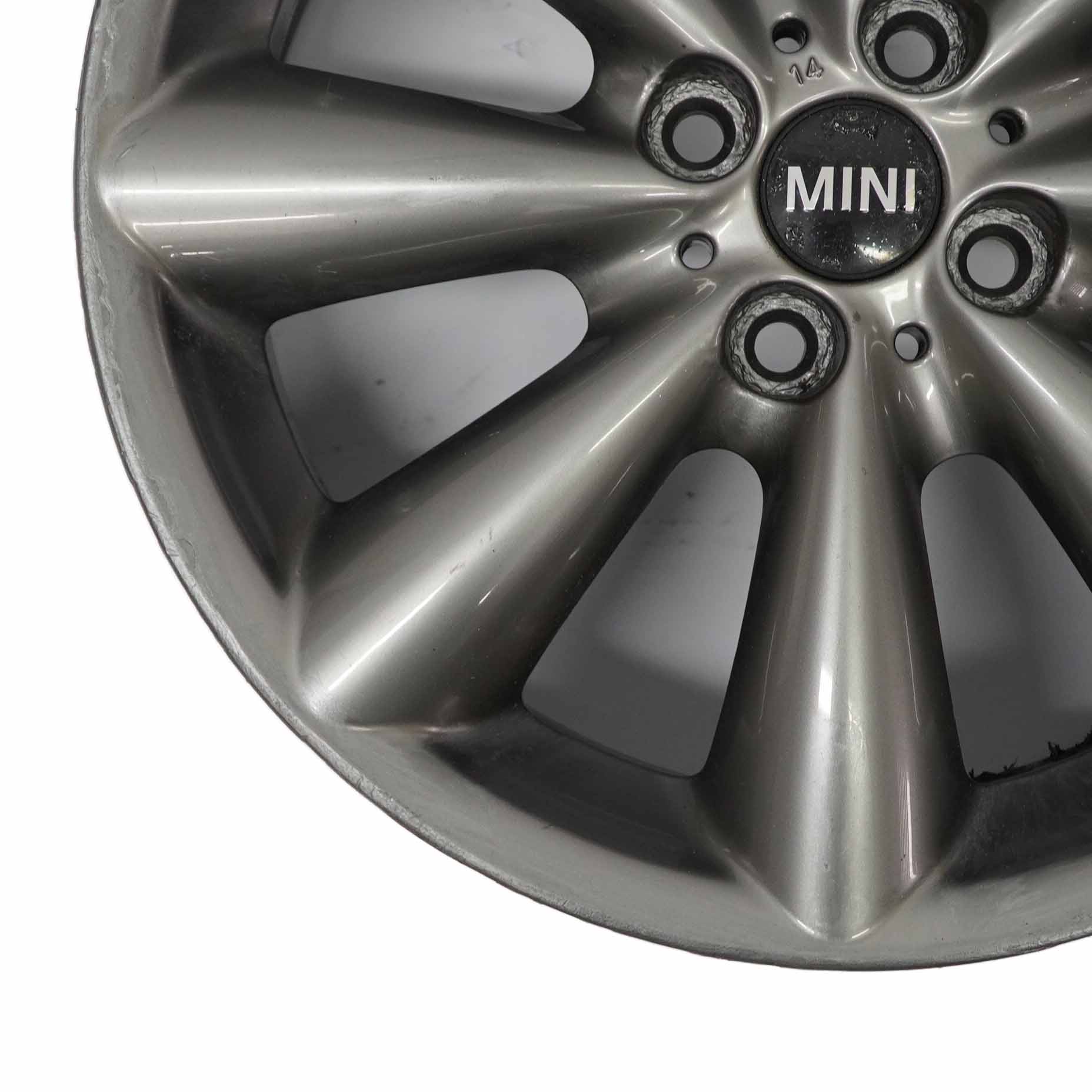 Mini R55 R56 R57 Grey Wheel Alloy Rim 17" 7J ET:48 Conical Spoke 121 6857070