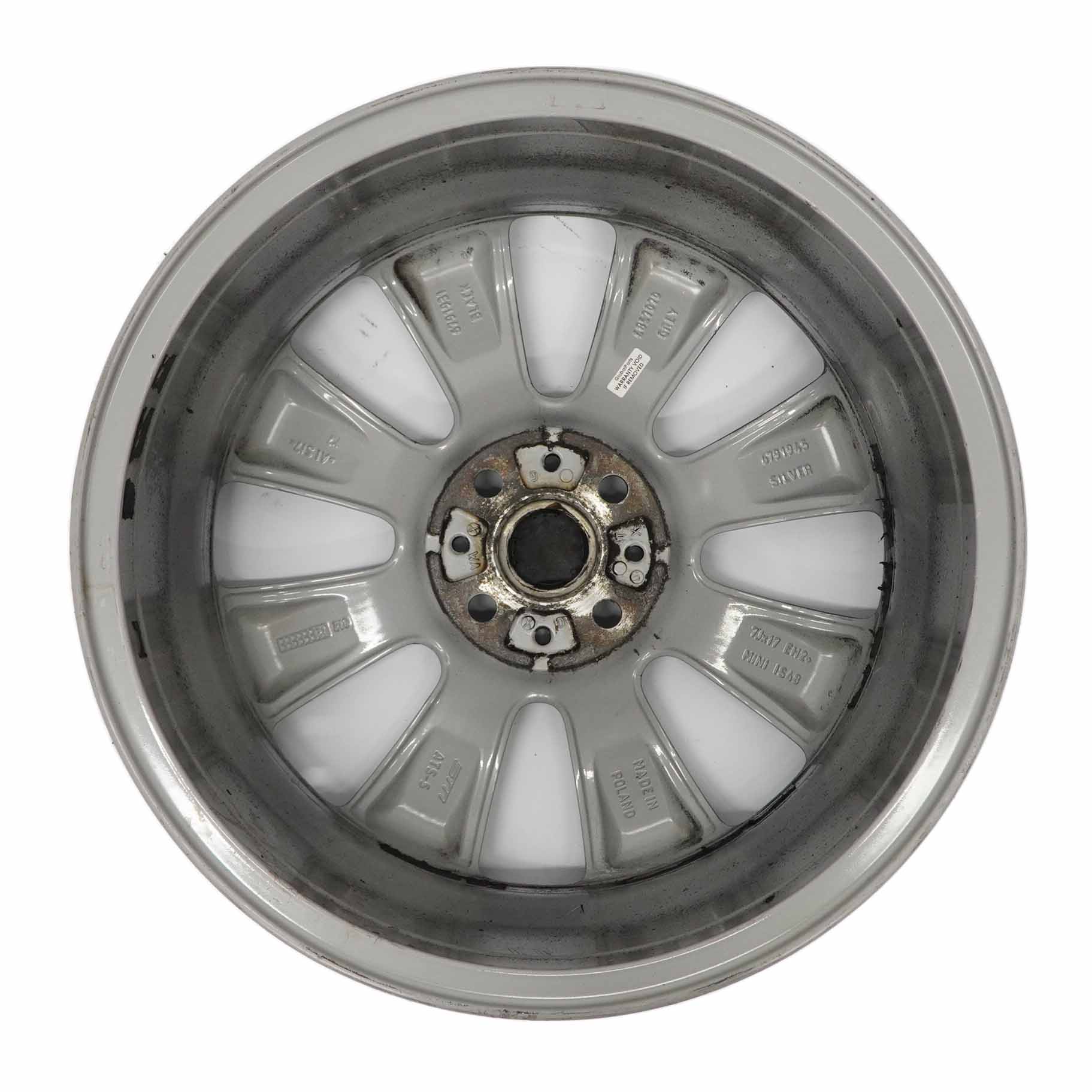 Mini R55 R56 R57 Grey Wheel Alloy Rim 17" 7J ET:48 Conical Spoke 121 6857070