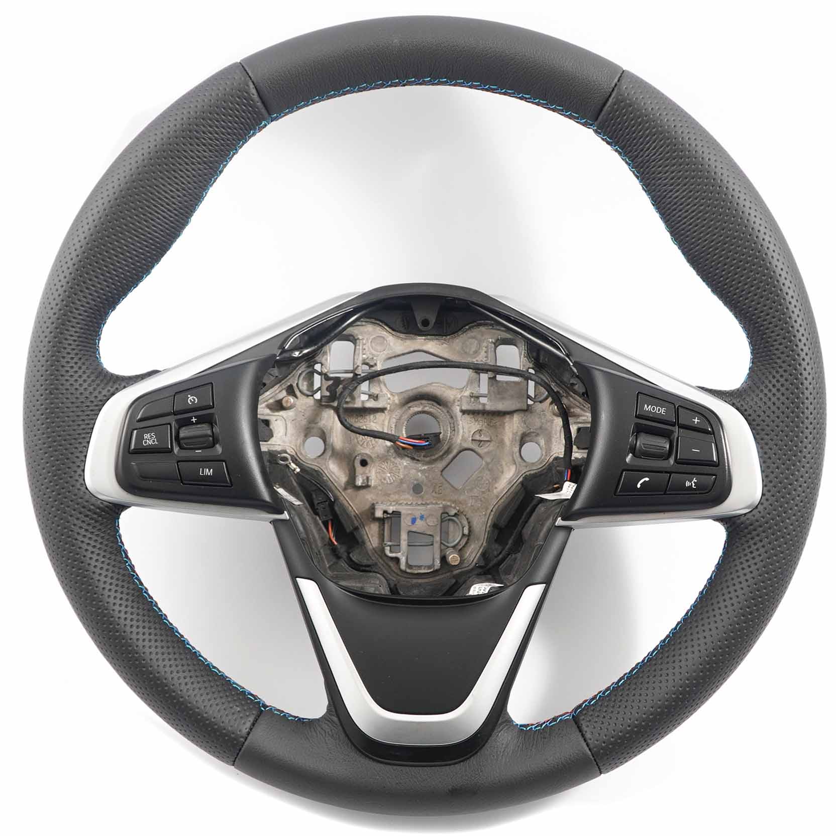 BMW F45 F46 X1 F48 X2 F39 NEW Black Leather Sport Steering Wheel M-tricolored