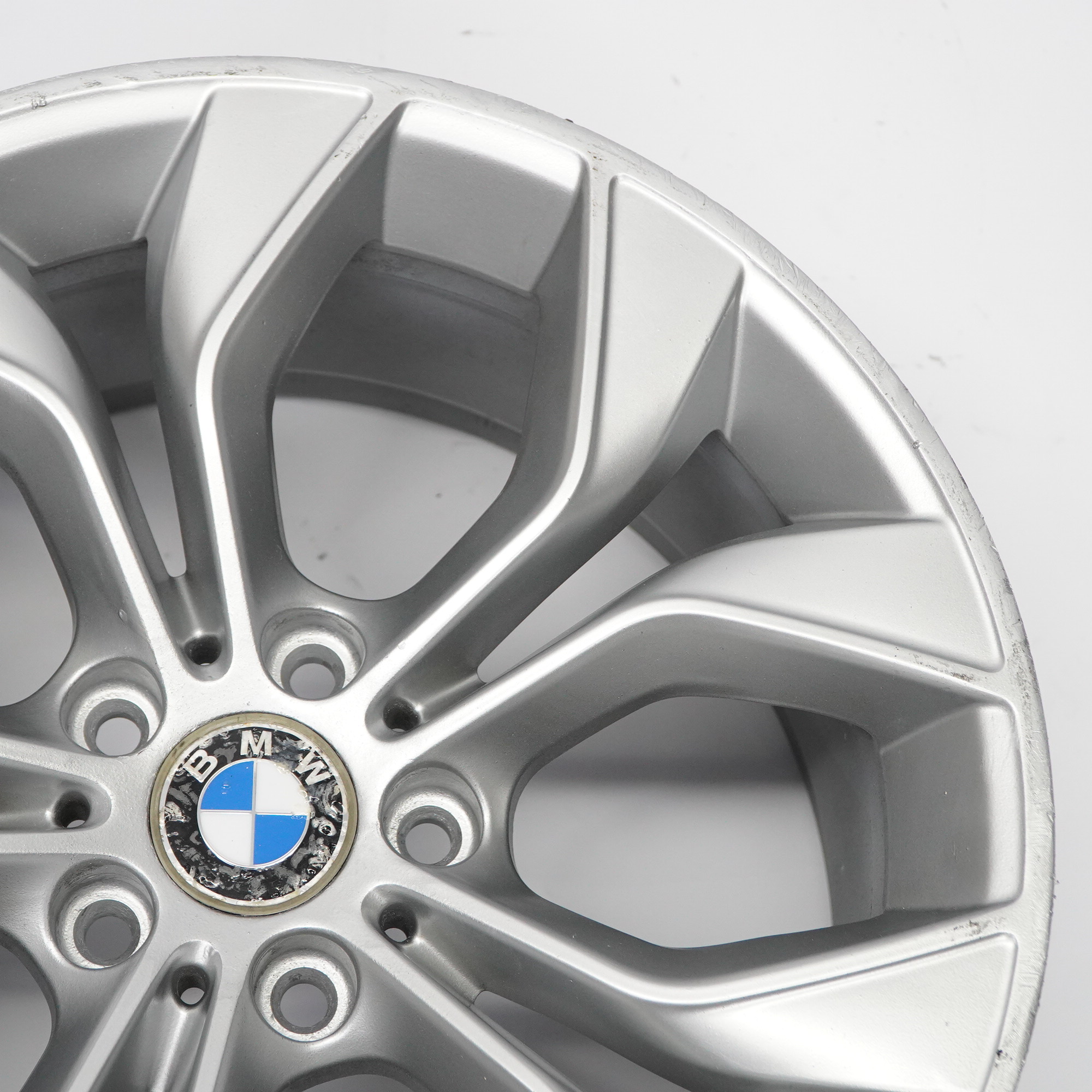 BMW X3 F25 Rear Silver Wheel Rim Alloy 19" Y Spoke 608 9,5J ET:48 6862891