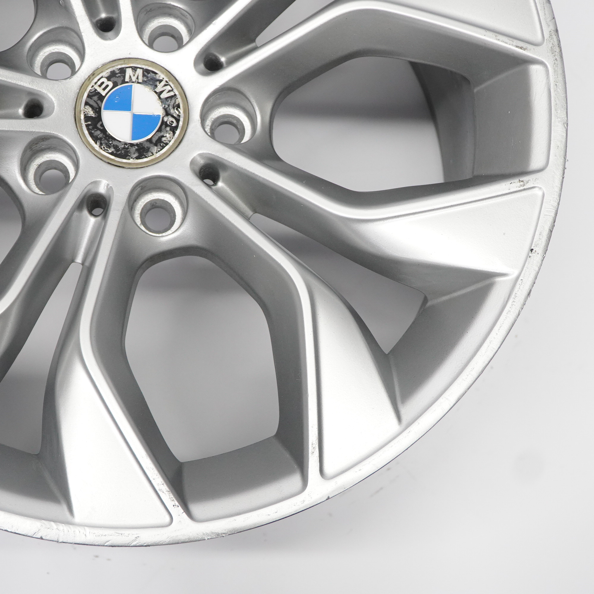 BMW X3 F25 Rear Silver Wheel Rim Alloy 19" Y Spoke 608 9,5J ET:48 6862891