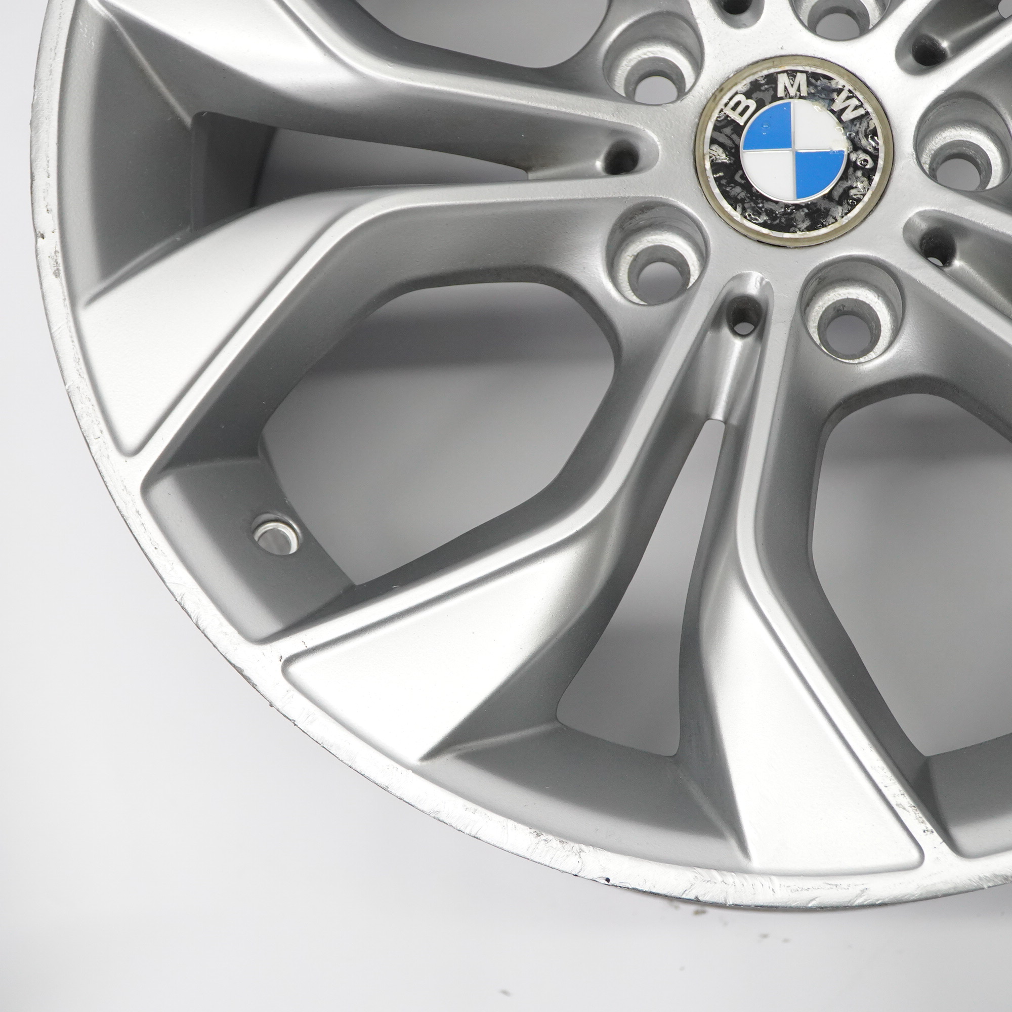 BMW X3 F25 Rear Silver Wheel Rim Alloy 19" Y Spoke 608 9,5J ET:48 6862891