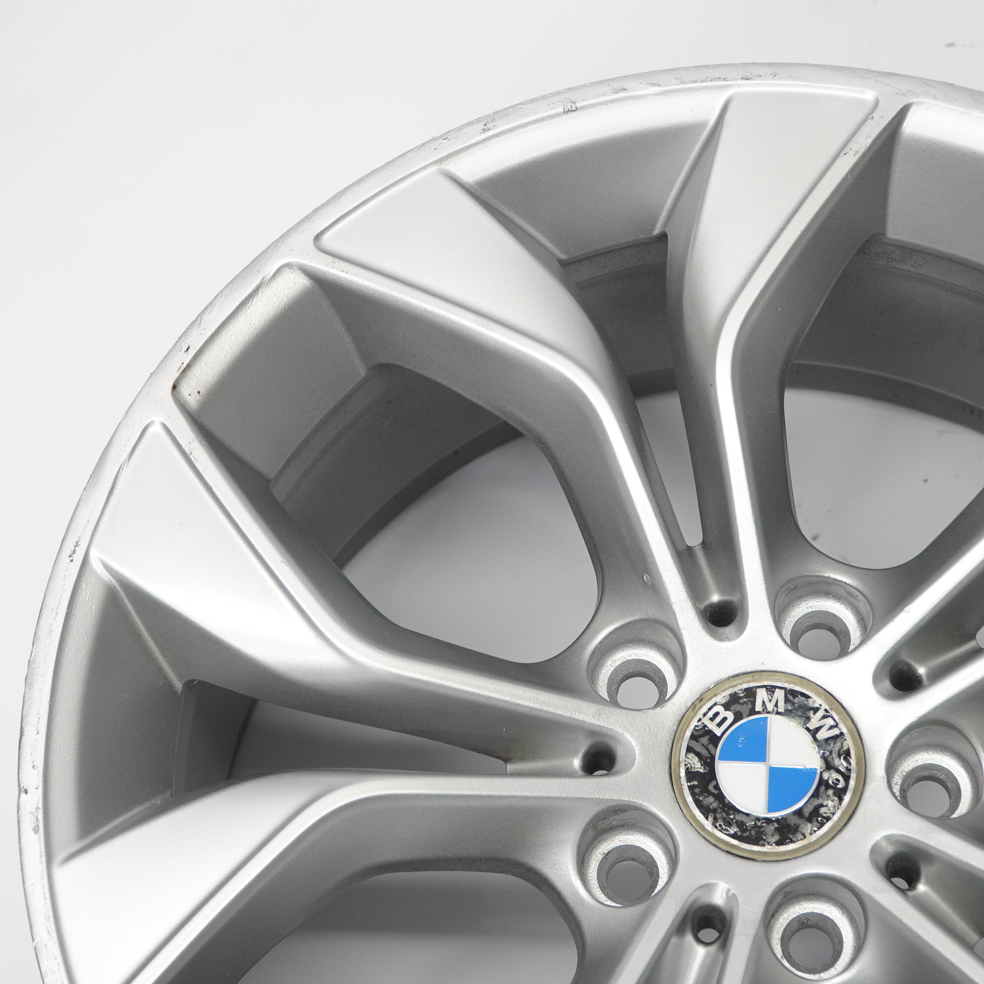 BMW X3 F25 Rear Silver Wheel Rim Alloy 19" Y Spoke 608 9,5J ET:48 6862891