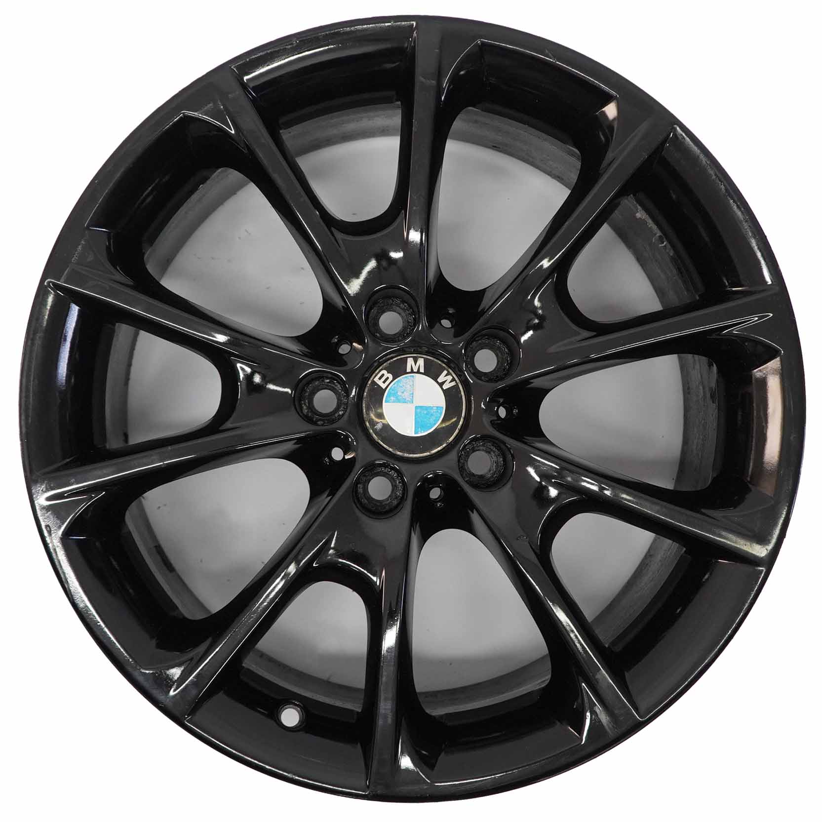 BMW F30 F32 F33 LCI Black Alloy Wheel 18" 8J ET:34 V-Spoke Styling 398 6874819