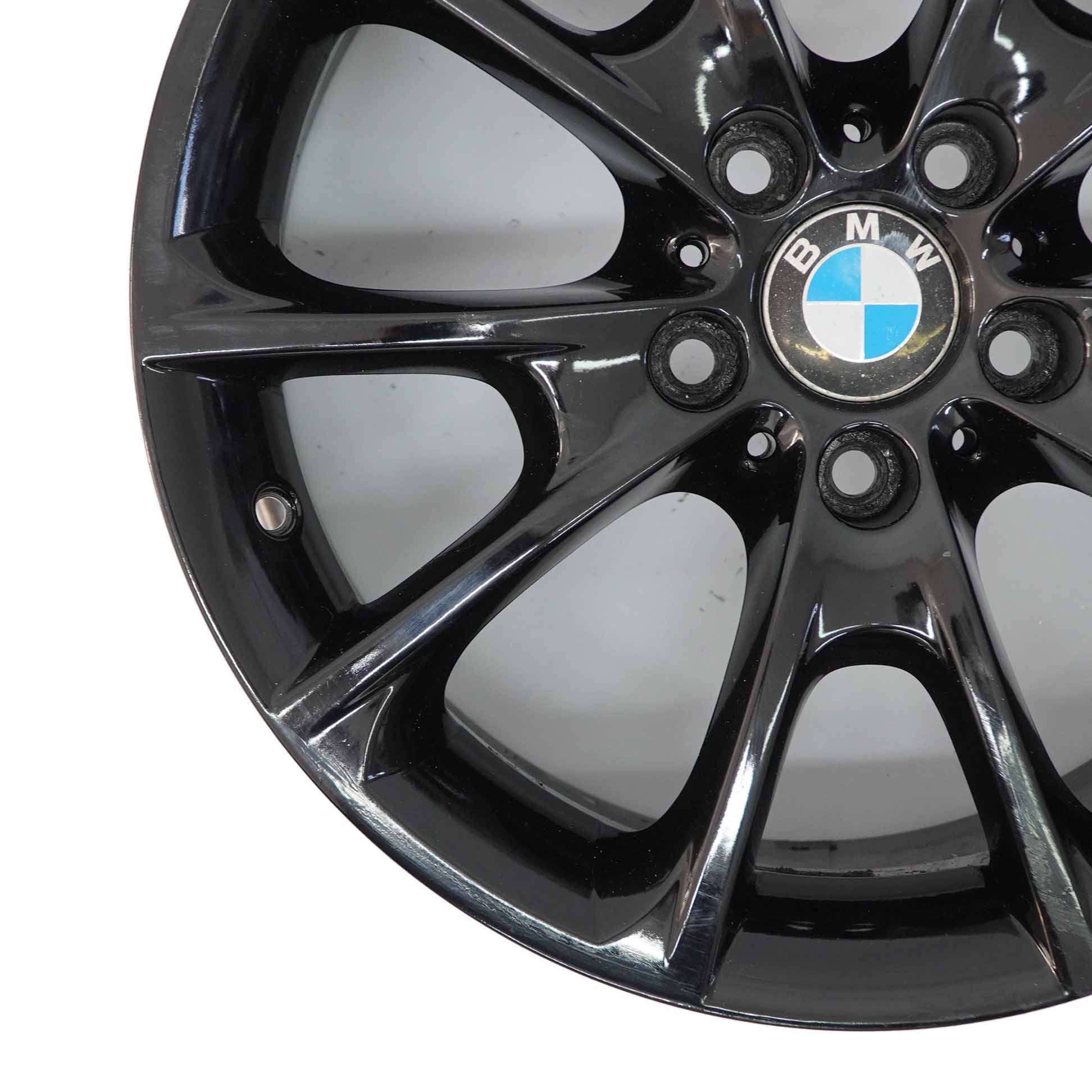 BMW F30 F32 F33 LCI Black Alloy Wheel 18" 8.5J ET:47 V-Spoke Styling 398 6874821