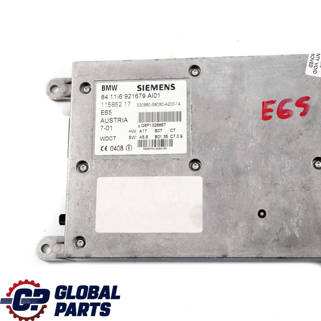 BMW 7 Series E65 E66 E67 Phone Transmitter-receiver Module ECU Siemens 6921679