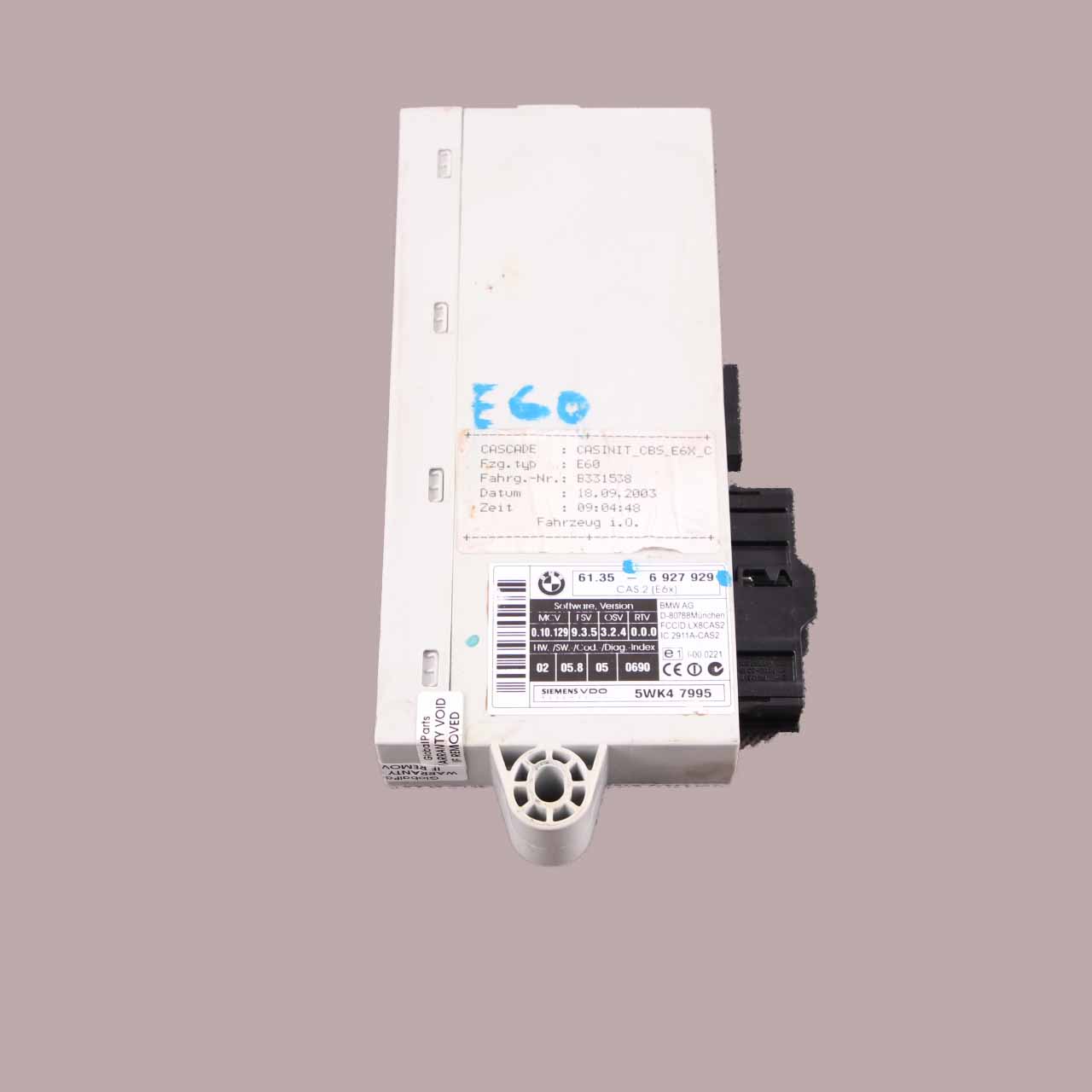 Control Unit BMW E60 E61 E63 E64 CAS2 ECU Module 6927929