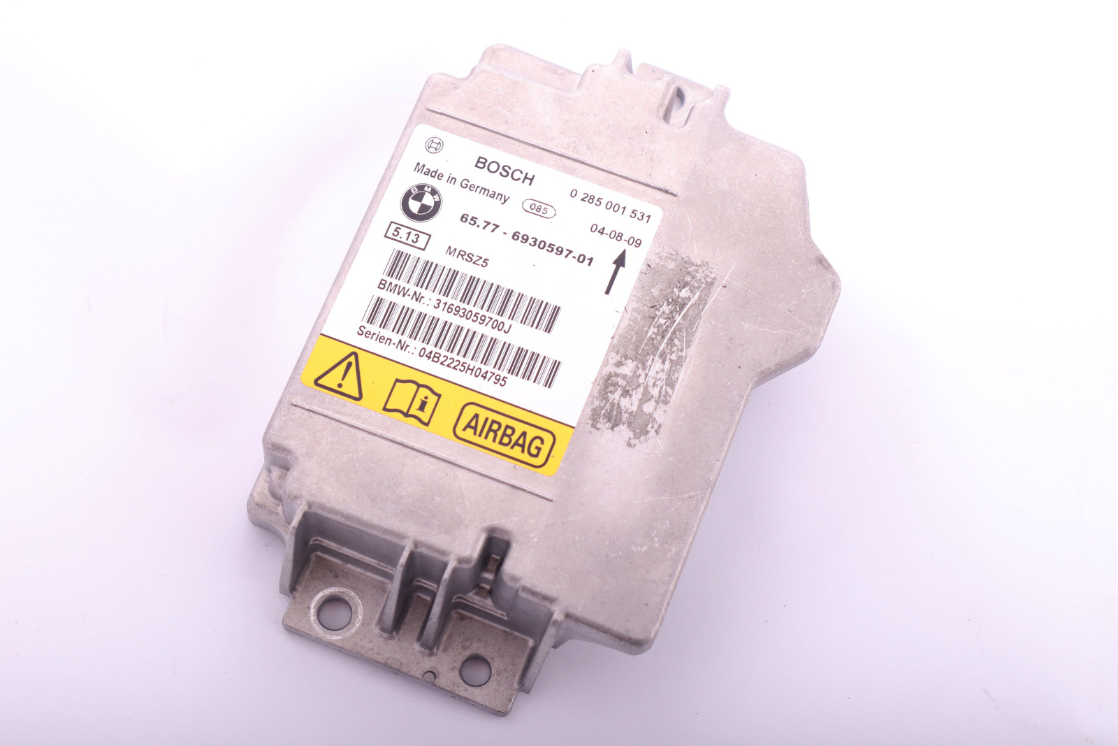 BMW 1 3 X1 SERIES E81 E87 E90 E91 Control Unit Airbag ECU NO CRASH DATA 6930597