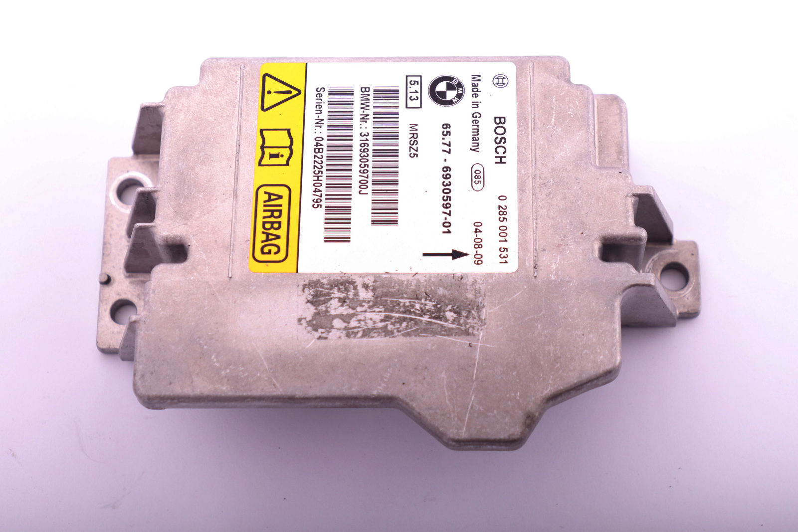 BMW 1 3 X1 SERIES E81 E87 E90 E91 Control Unit Airbag ECU NO CRASH DATA 6930597