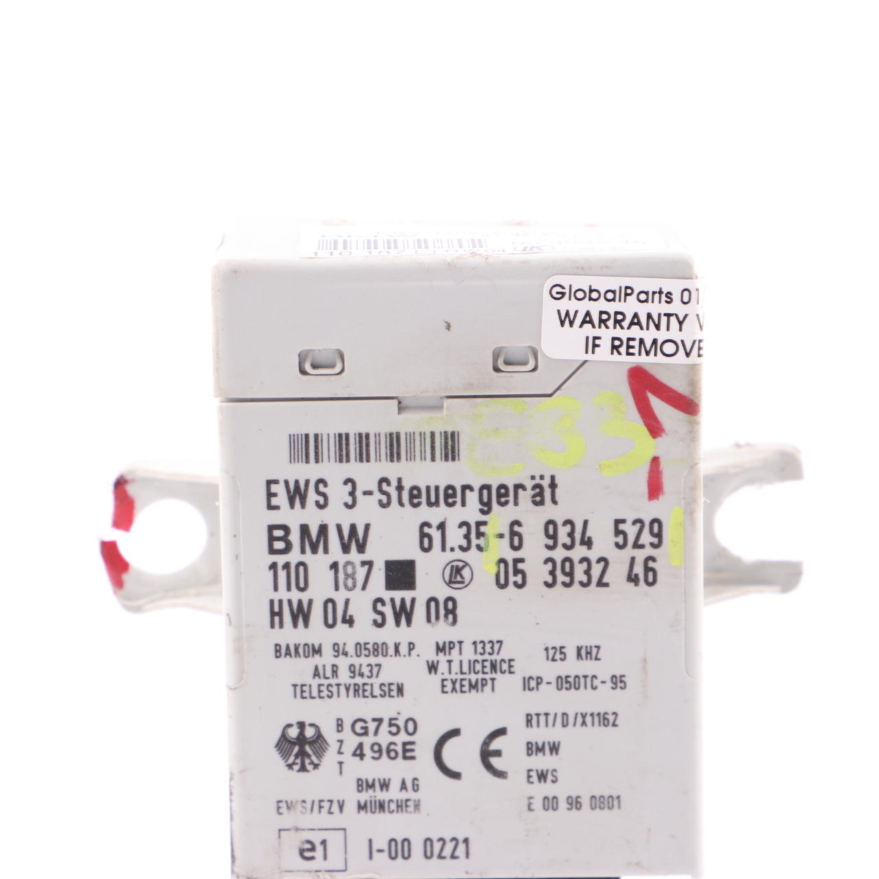 BMW X3 X5 E53 E83 EWS III Central Locking Immobilizer Module ECU 6934529