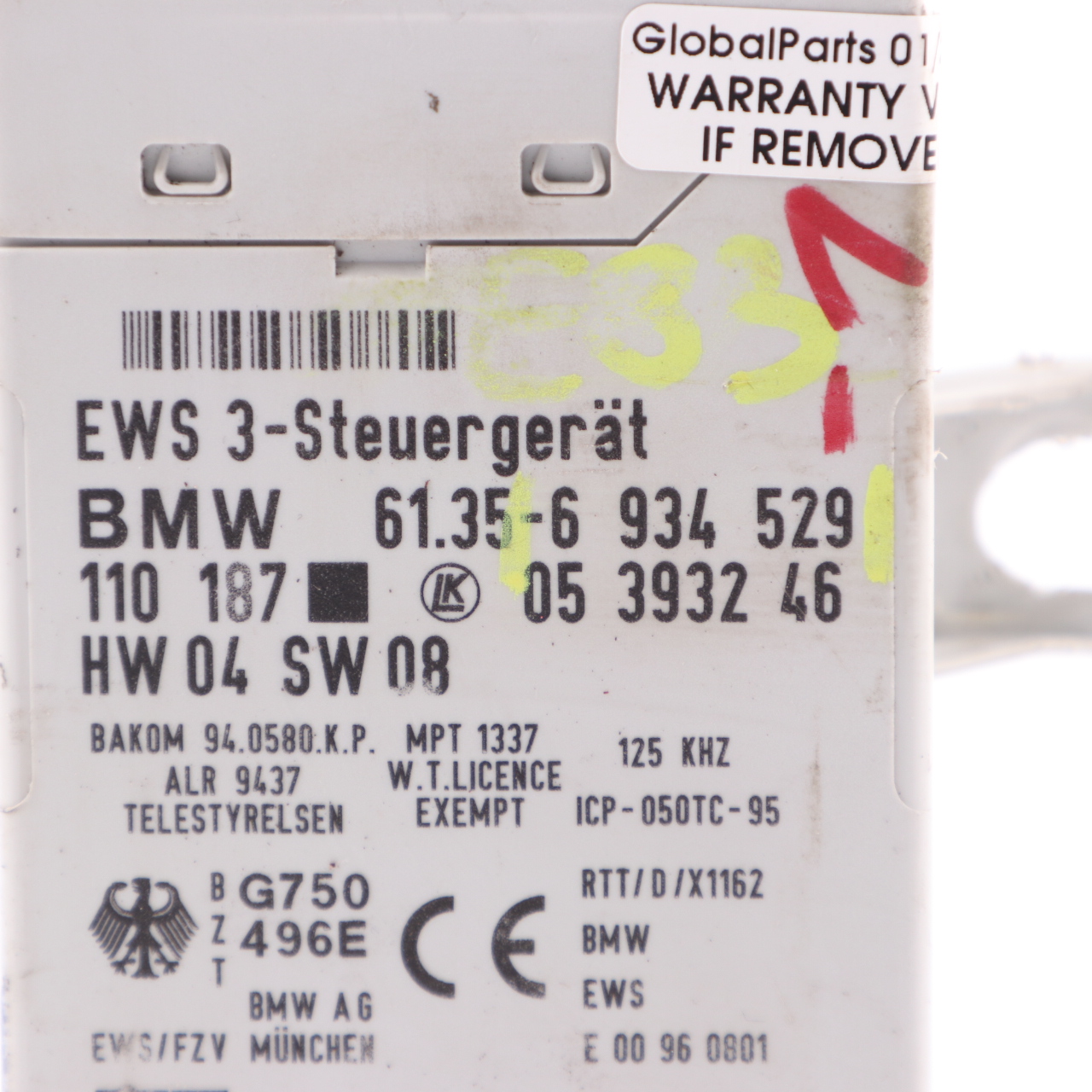 BMW X3 X5 E53 E83 EWS III Central Locking Immobilizer Module ECU 6934529