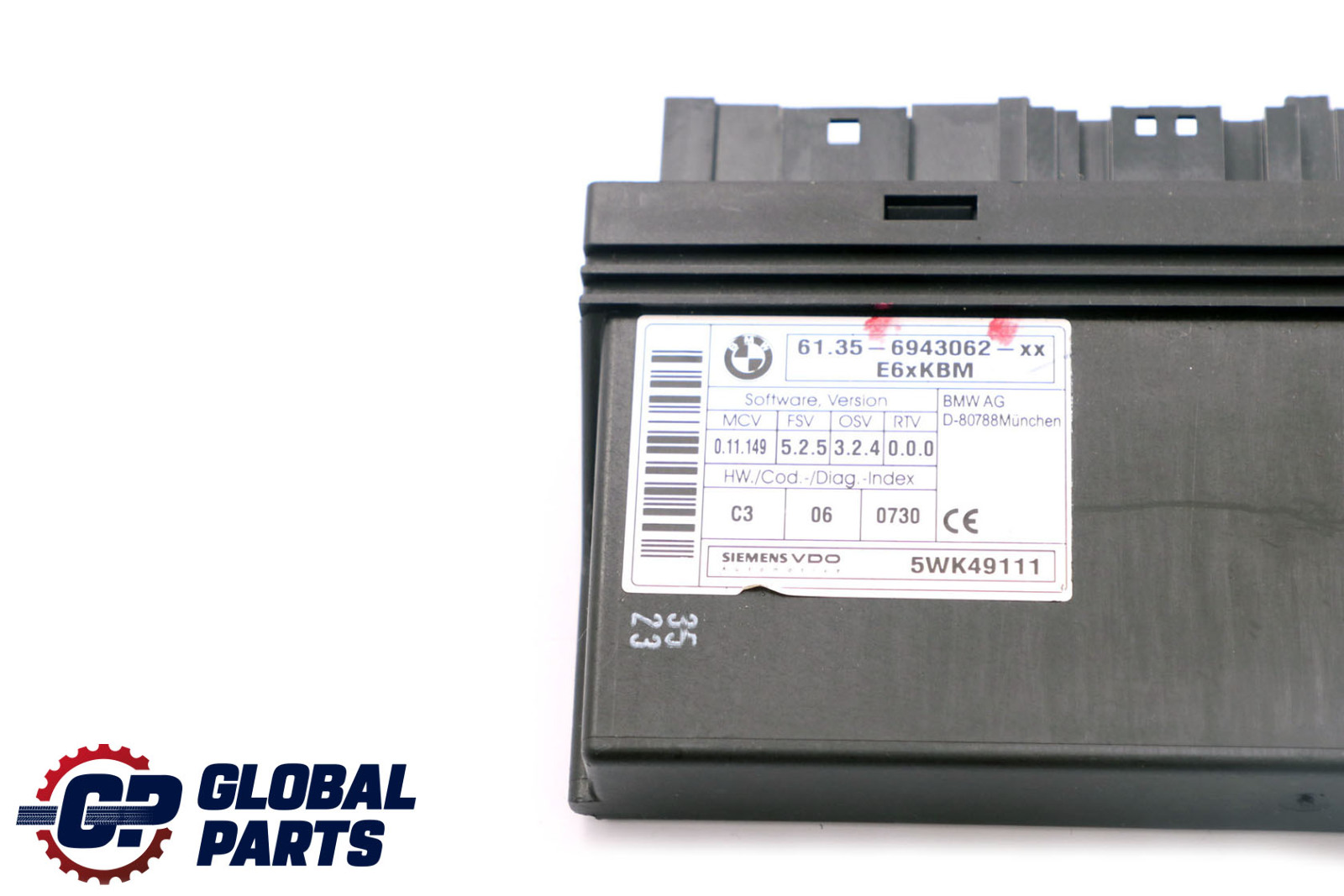 BMW 5 6 Series E60 E63 E64 LCI Body module ECU 61356943062 6943062