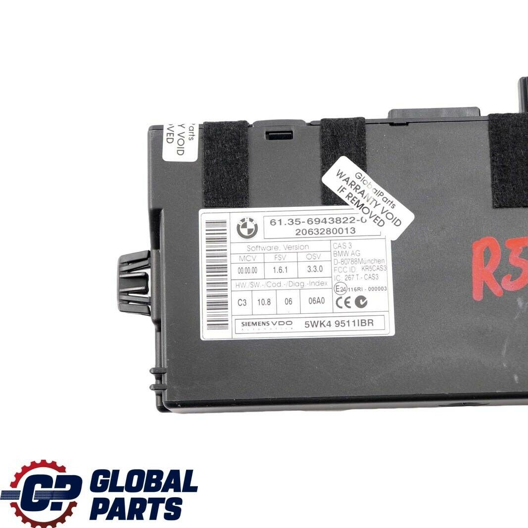 BMW Mini Cooper R55 R56 R60 CAS 3 ECU Control Unit Key Reading Module 6943822