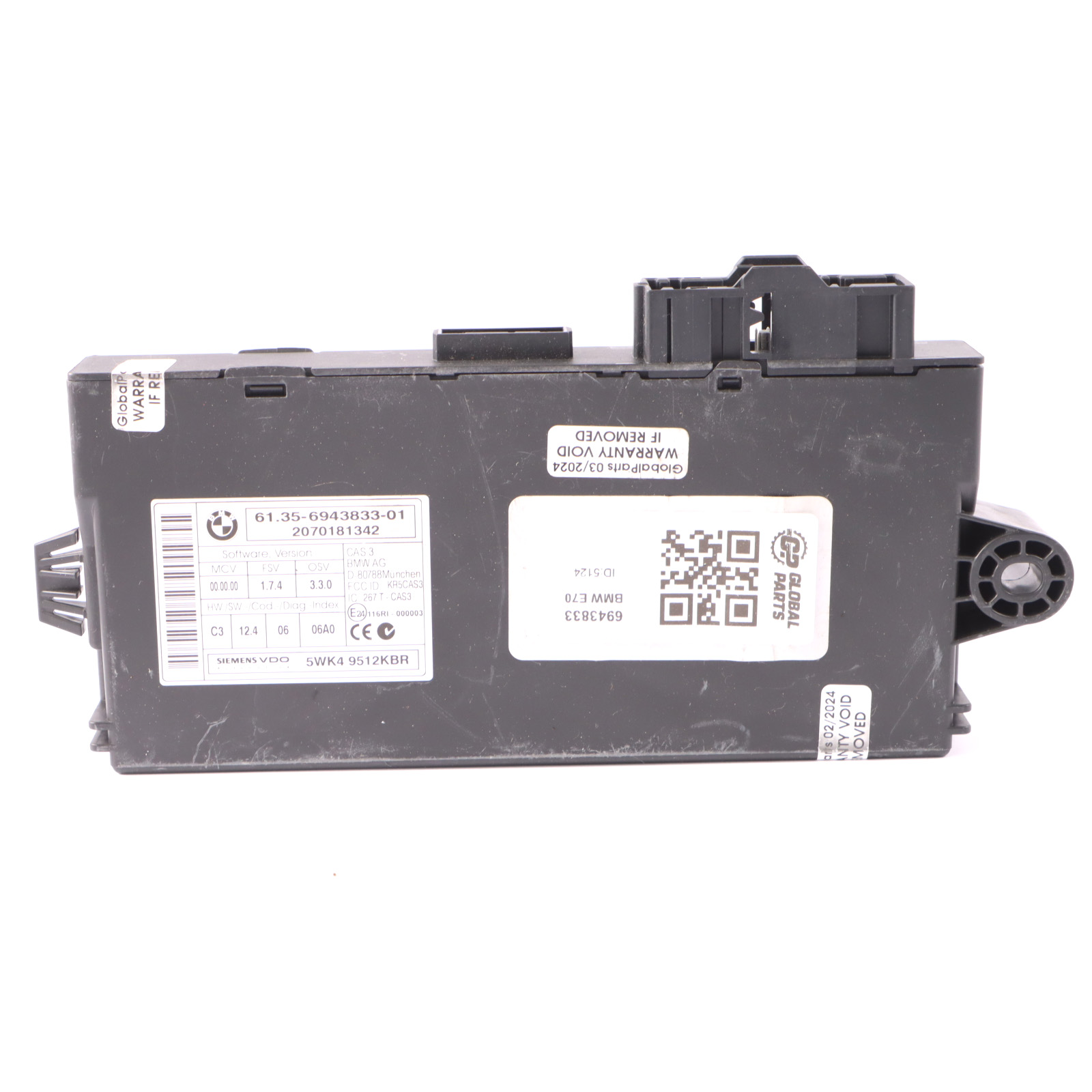 BMW X5 E70 CAS3 Control Unit Key Reading Module 6943833