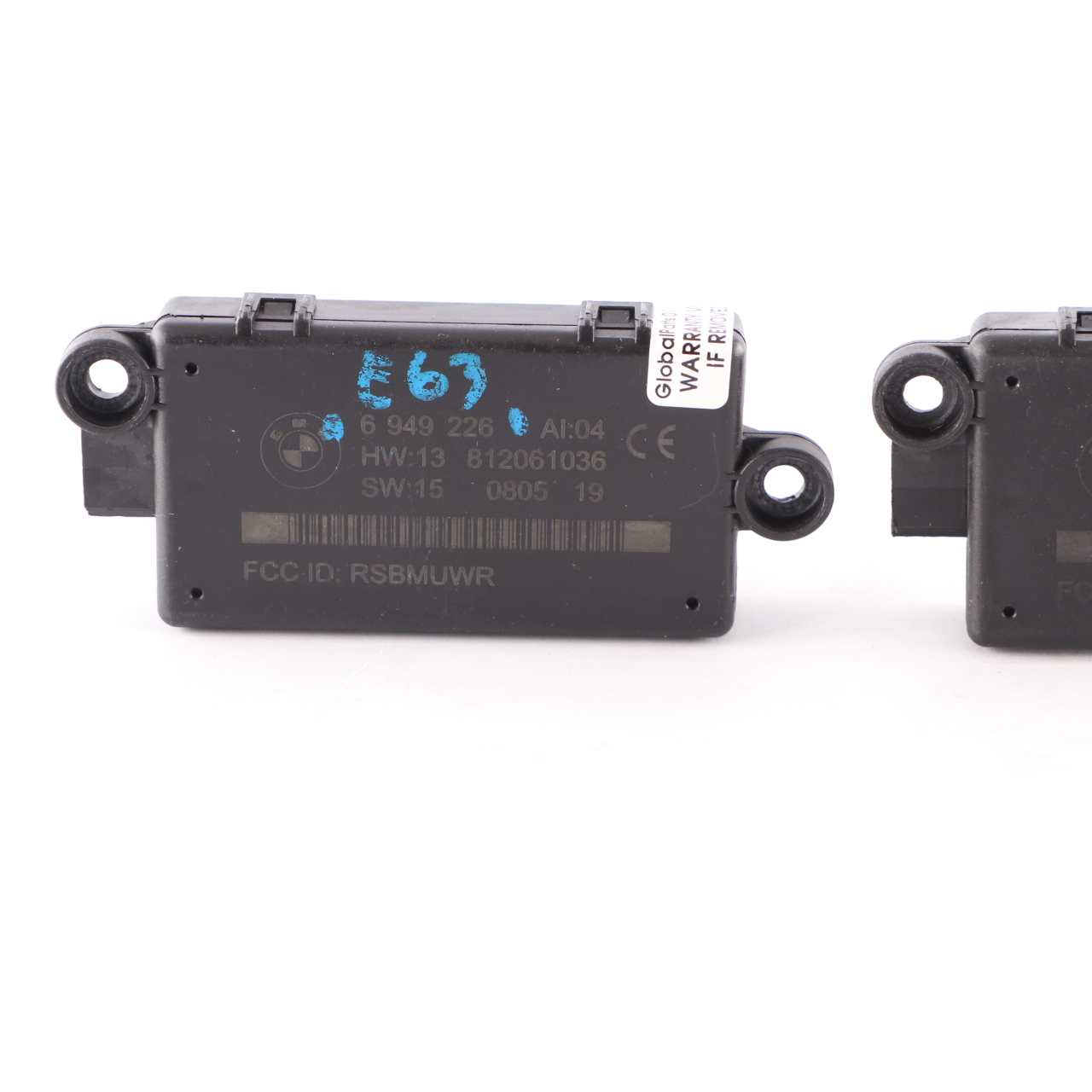 2 x BMW E63 E64 DWA Door Alarm System Module Control Unit Set 6949226