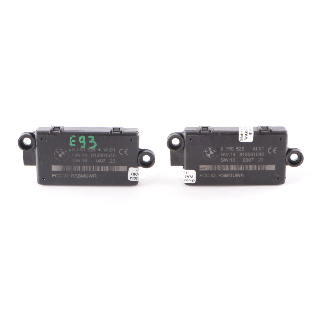 2 x BMW E63 E64 E93 Alarm System Module Sensor DWA Control Unit Set 6950525