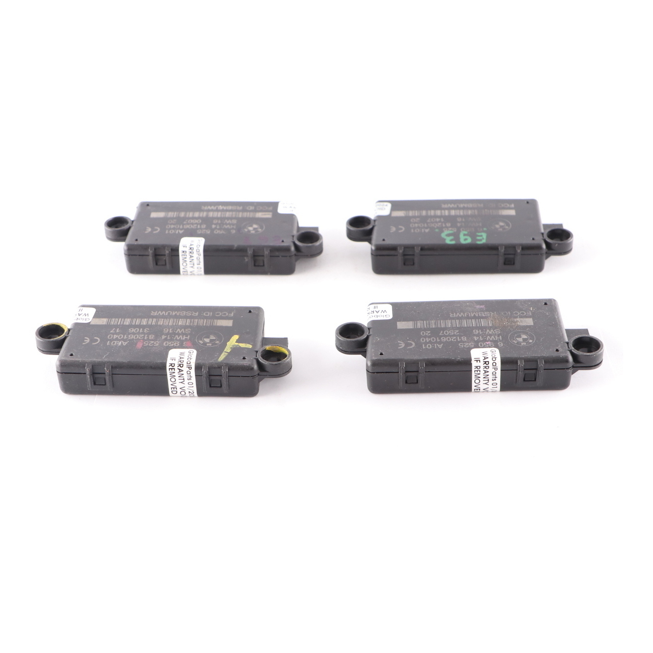 4 x BMW E63 E64 E93 Alarm System Module Sensor DWA Control Unit Set 6950525