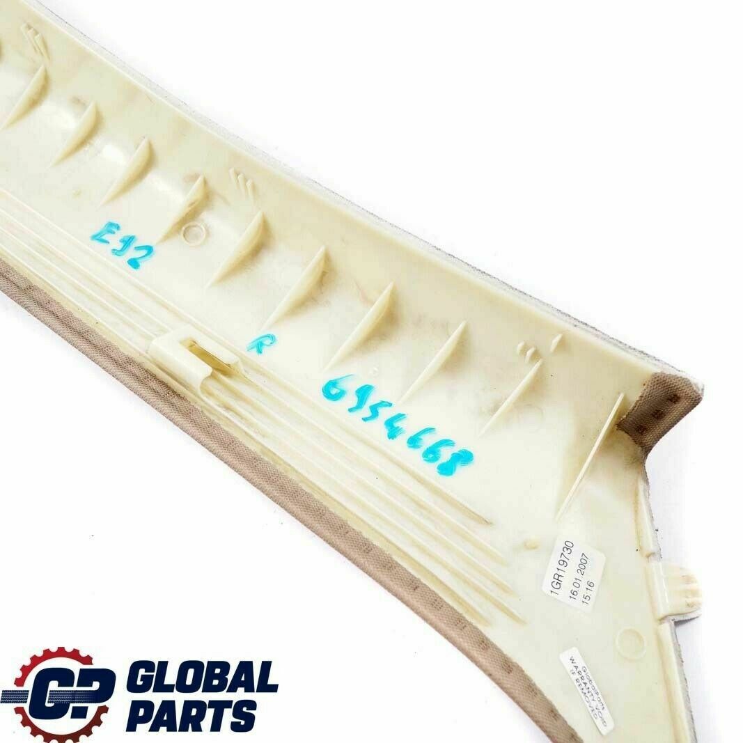 BMW 3 Series E92 Cover Column A Left N/S Trim Beige Creambeige 7117468