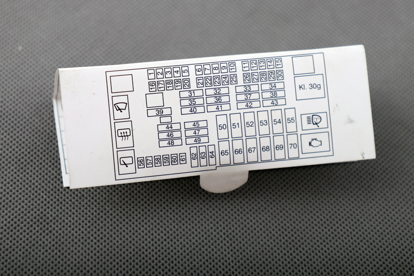 BMW 3 Series E90 Key Map Fuse Grouping Location Allocation 6958015