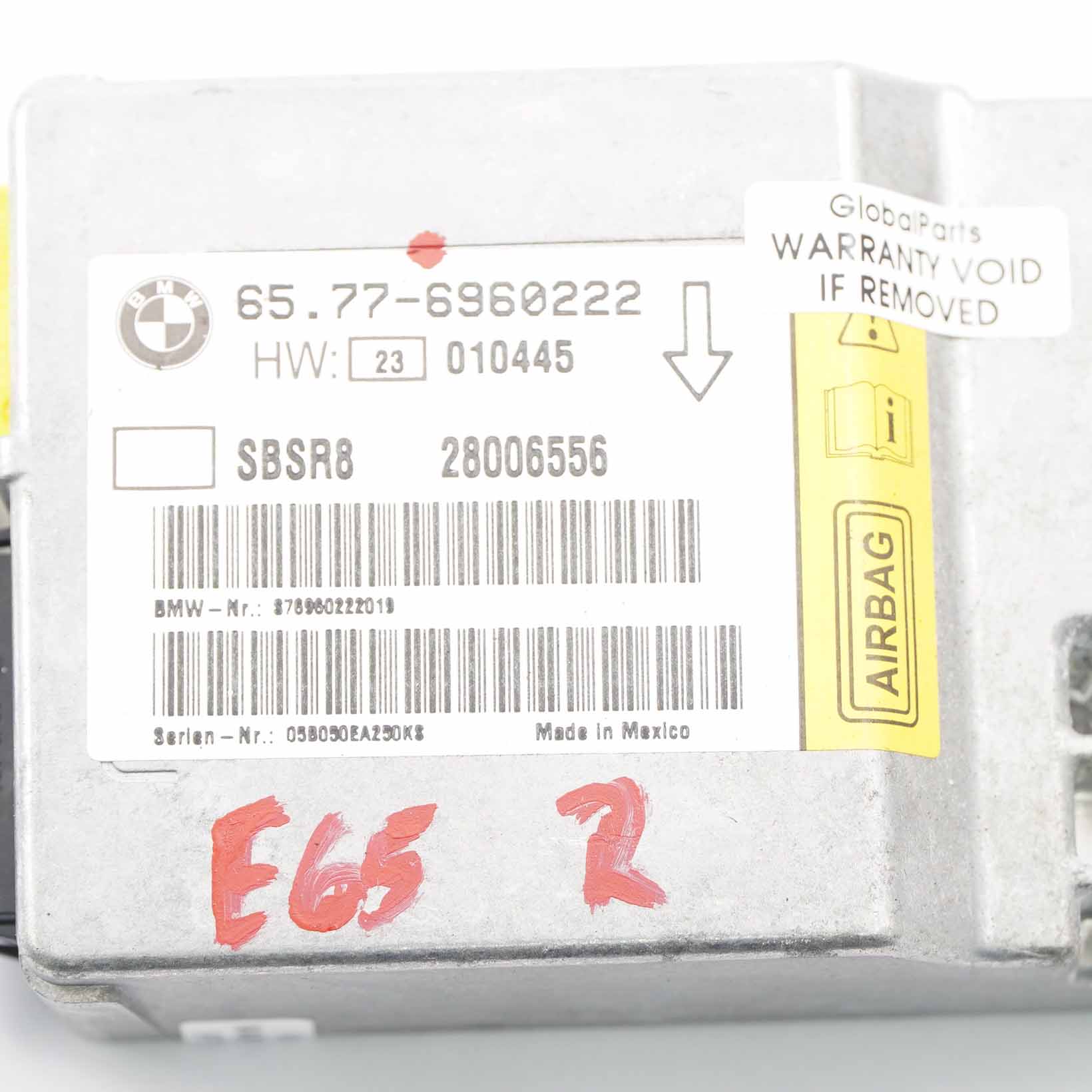 Airbag Module BMW E65 E66 Sensor B-pillar Right O/S Control Unit Air Bag 6960222