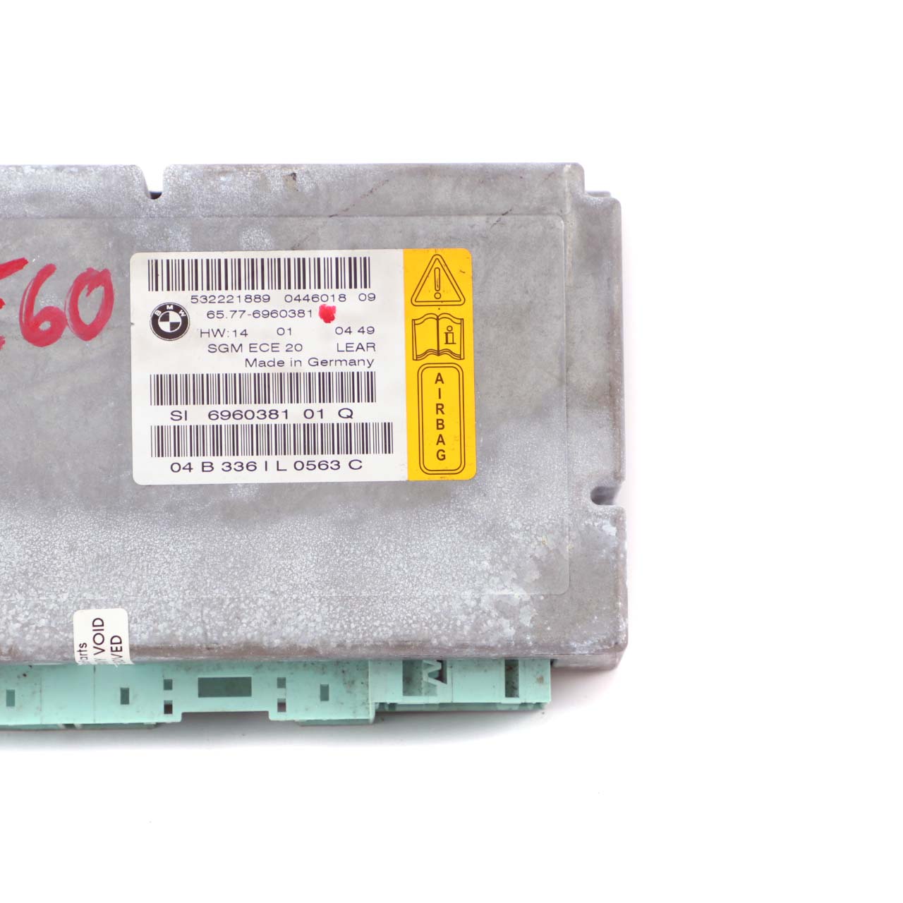 BMW 5 Series E60 E61 Airbag ECU Control Unit Gateway Module 6960381