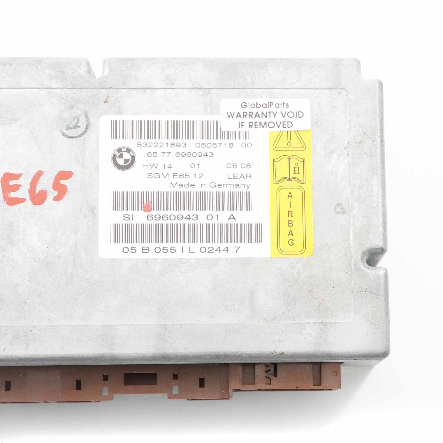 Air Bag Module BMW E65 E66 Control Unit ECU Gateway Airbag Lear 6960943