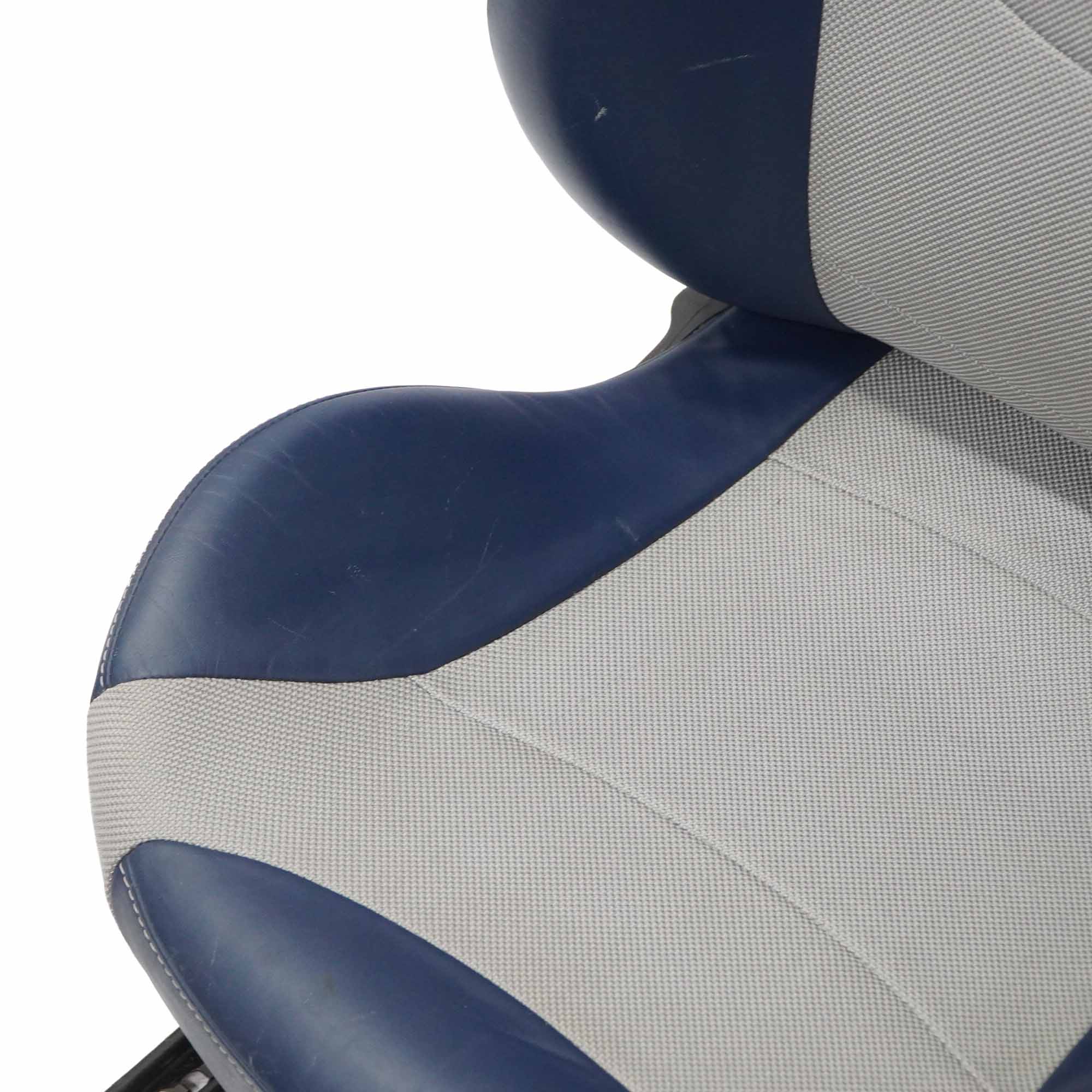 Front Seat Mini R50 R53 Left N/S Heated Sport Checkmate Blue Cloth Leather