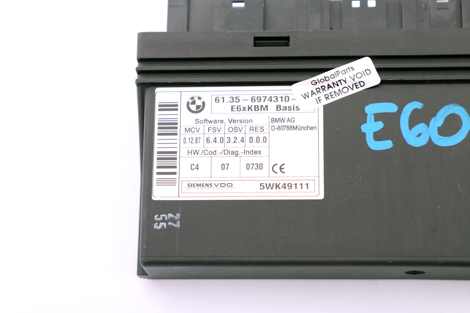 BMW 5 6 Series E60 E63 E64 Body Control Module ECU Control Unit 6974310