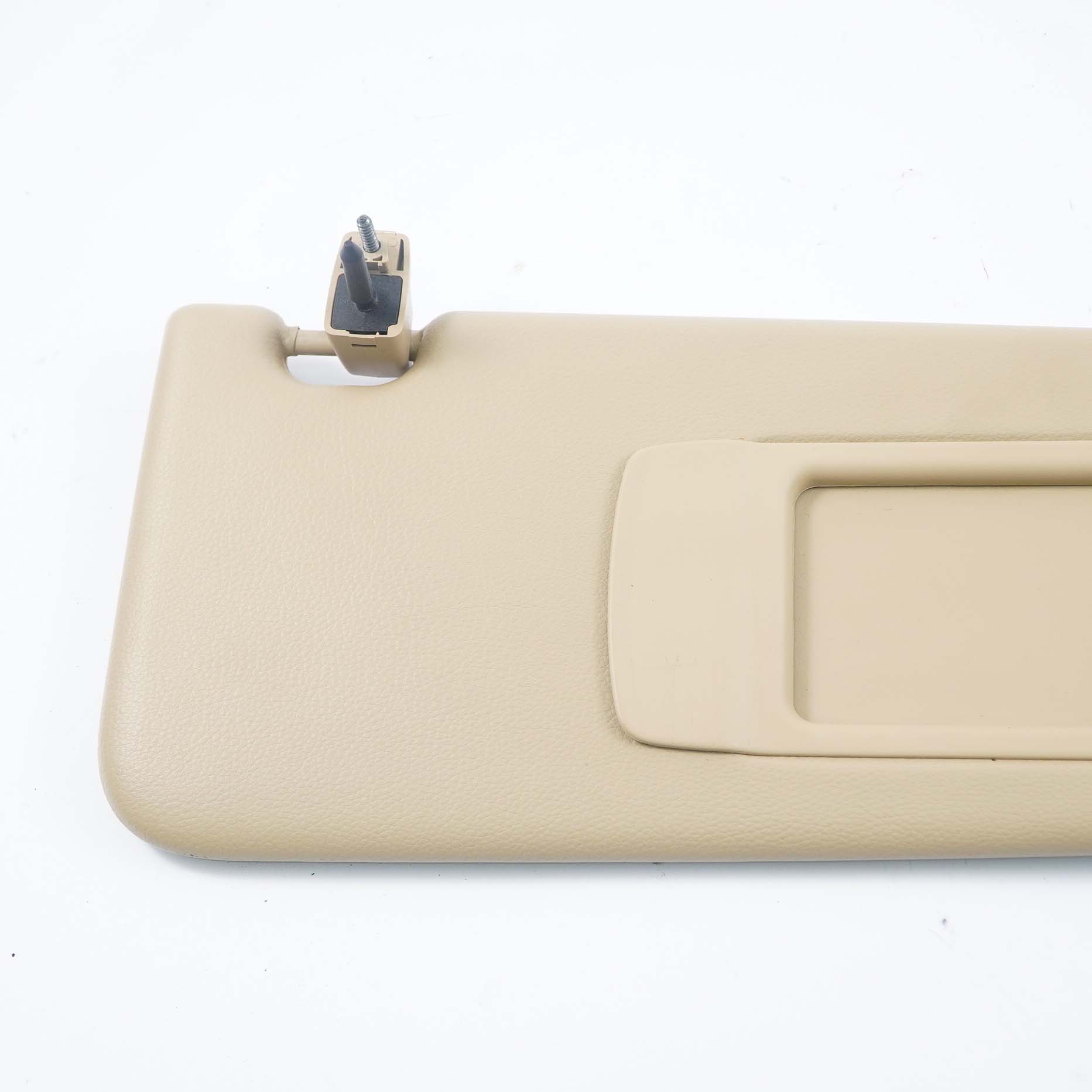 BMW E90 E91 Sun Visor With Mirror Right O/S Covering Panel Leather Beige 6981652