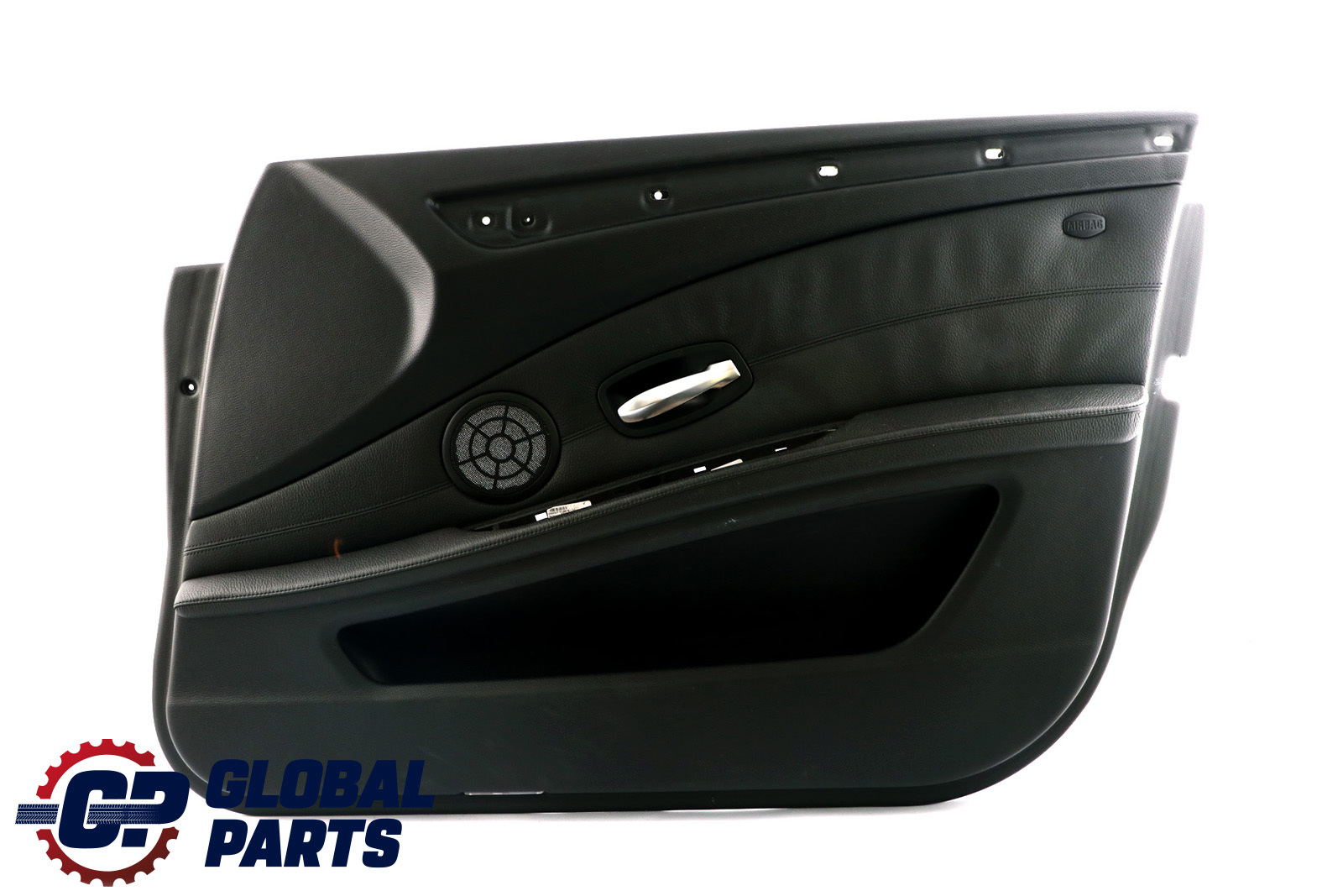 BMW 5 Series E60 E61 LCI Front Right O/S Door Card Lining Leather Panel Black