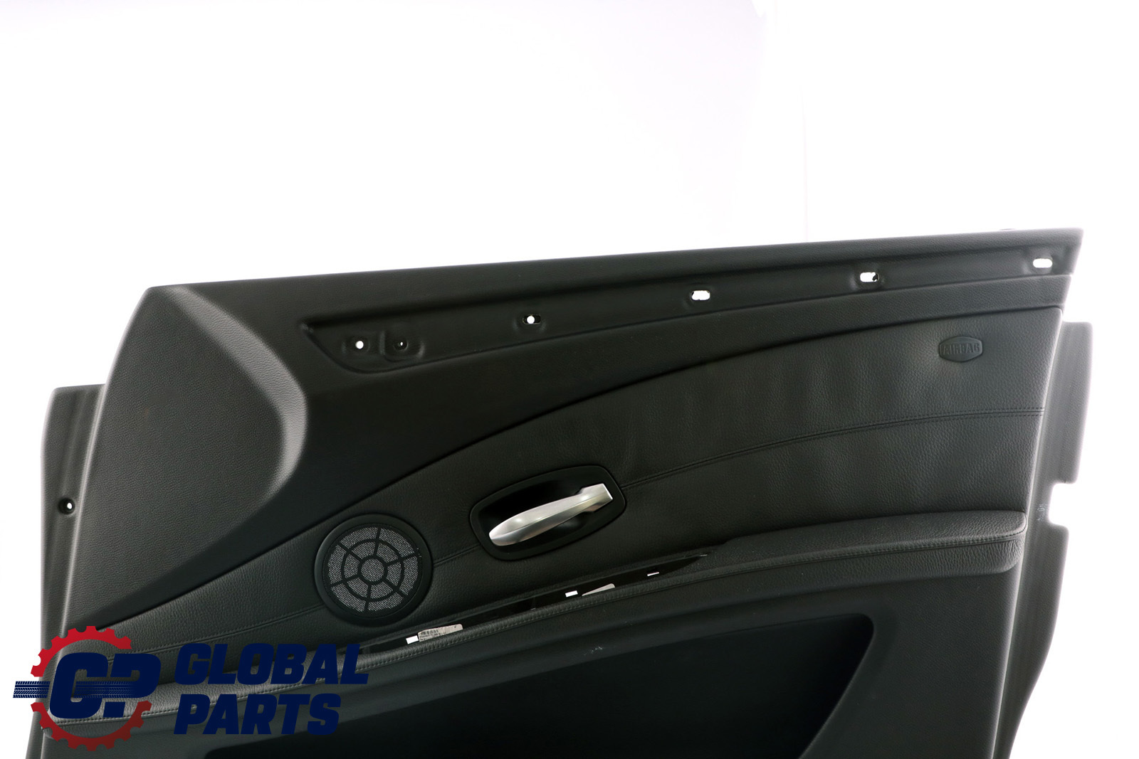 BMW 5 Series E60 E61 LCI Front Right O/S Door Card Lining Leather Panel Black