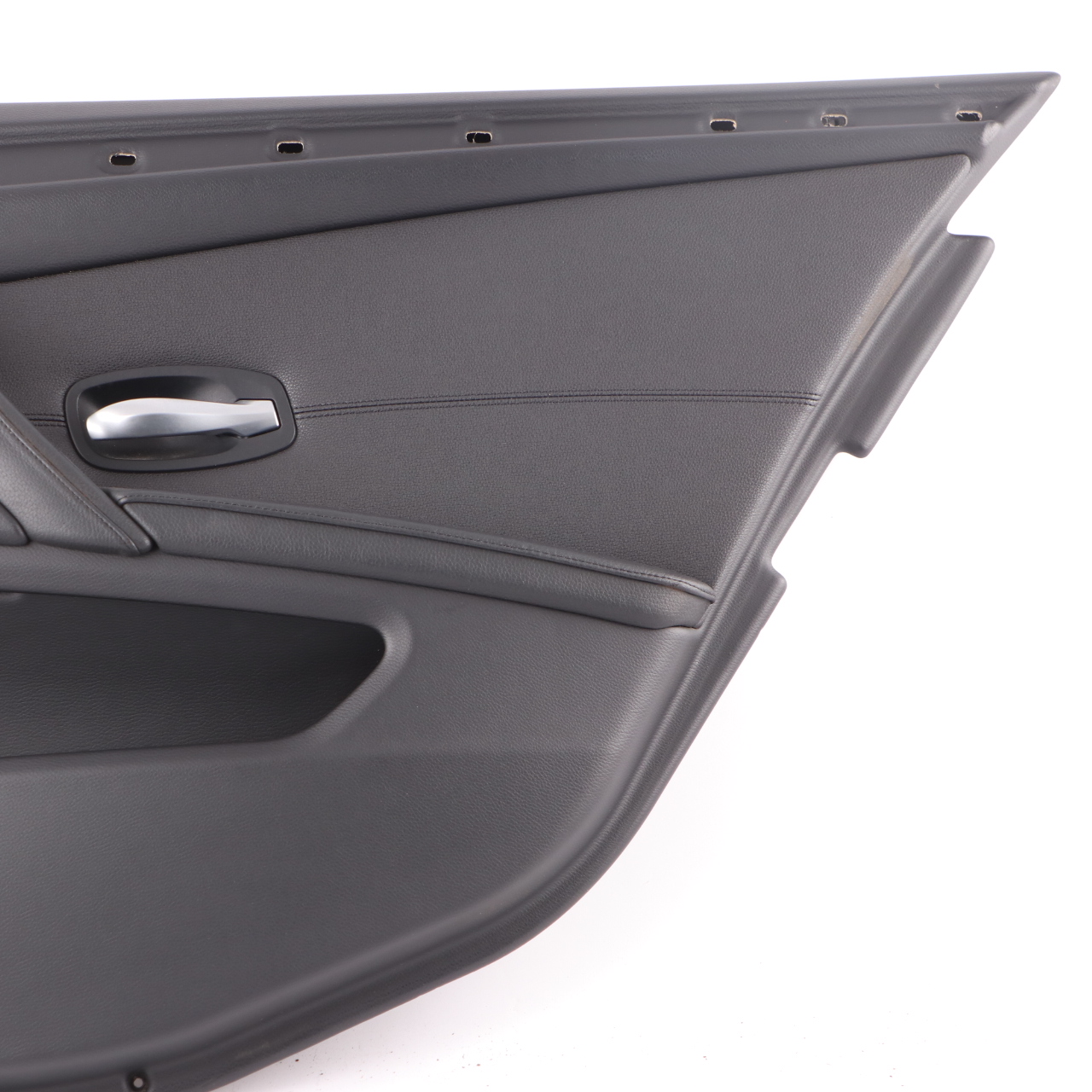 BMW E60 E61 LCI Rear Right O/S Door Card Lining Leather Panel Black 6984390