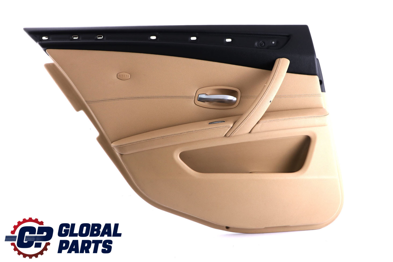 BMW 5 SERIES E60 E61 LCI Door Card Trim Panel Beige Leather Rear Left N/S