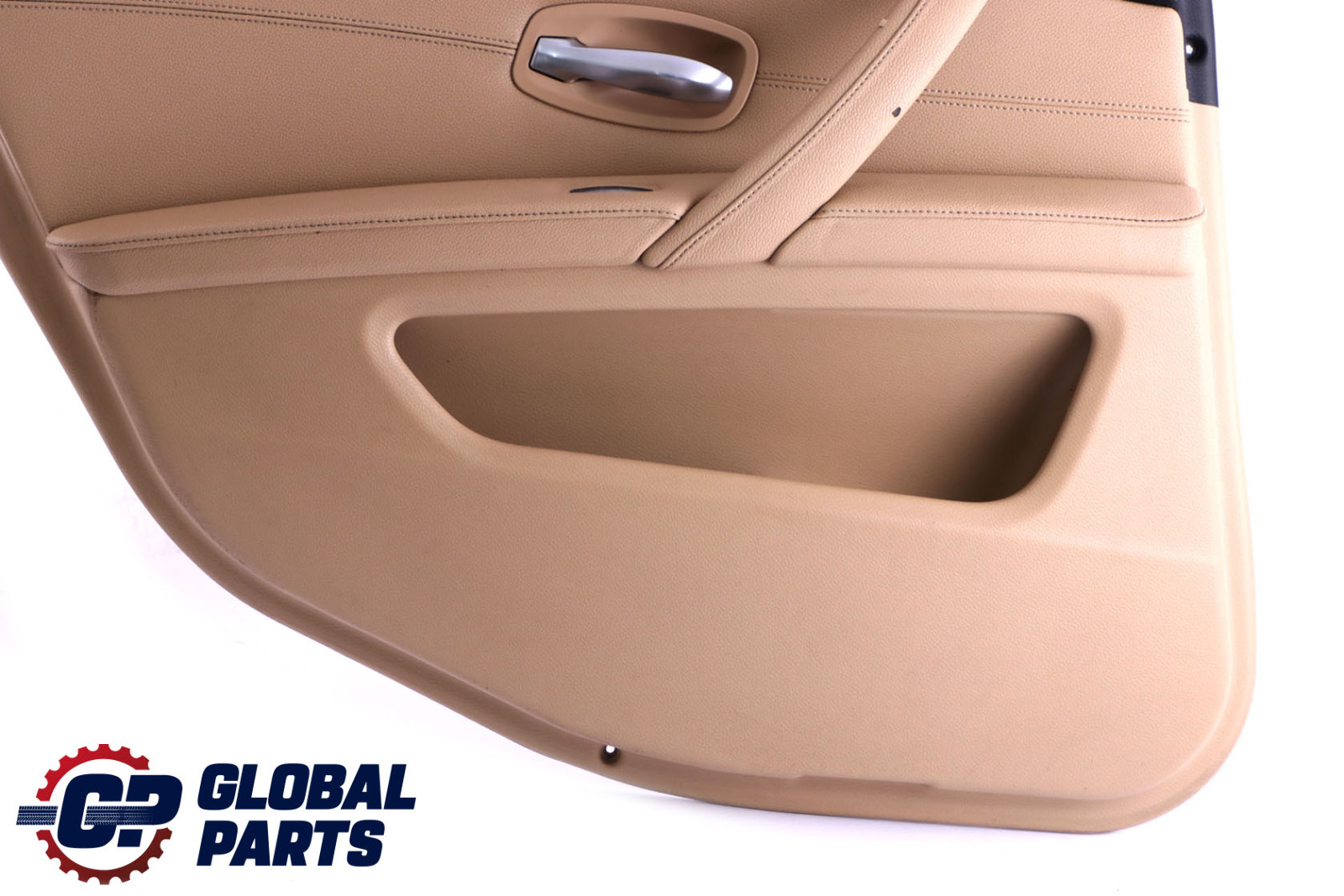 BMW 5 SERIES E60 E61 LCI Door Card Trim Panel Beige Leather Rear Left N/S