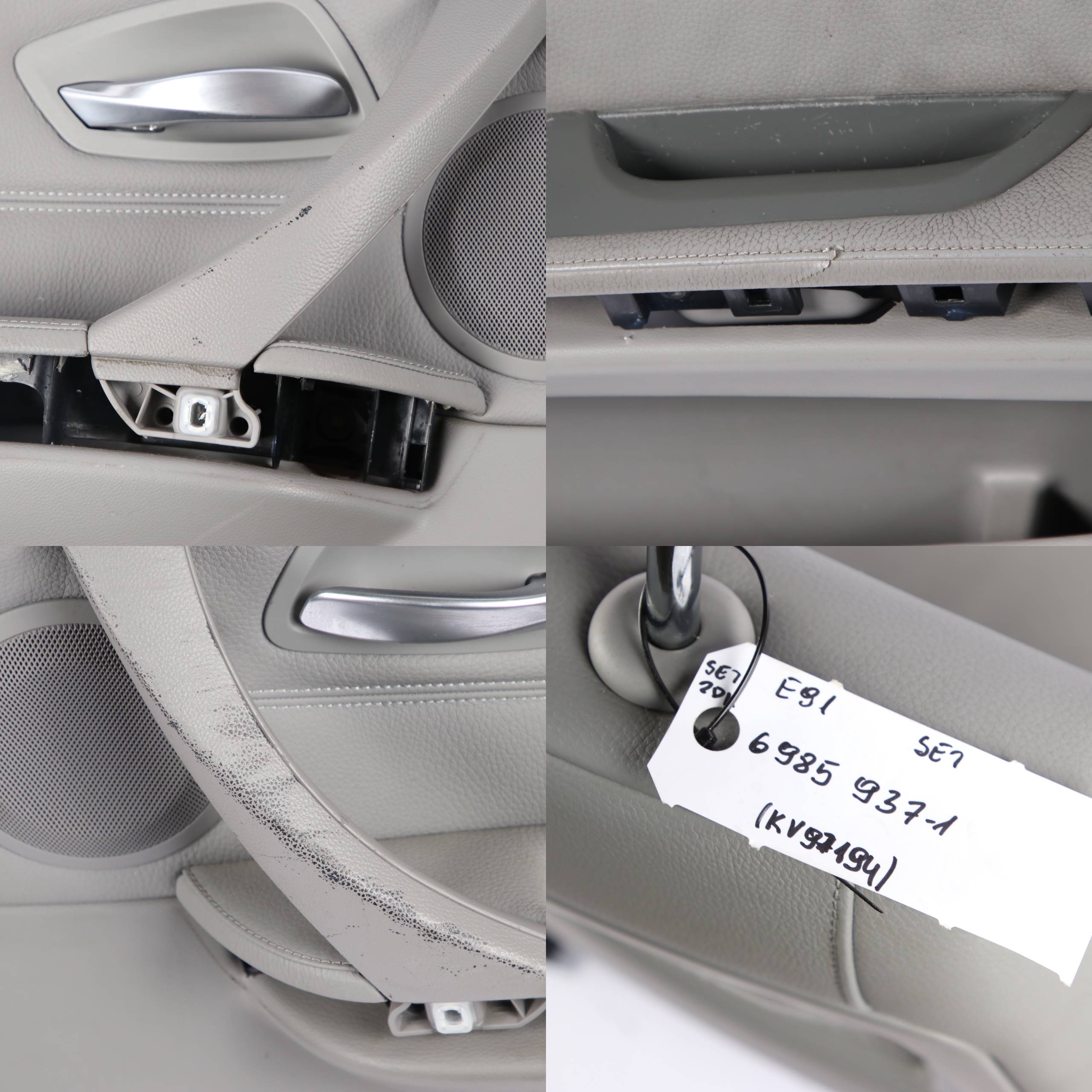 Seats BMW E91 Grey Leather Interior Front Rear Seat with Door Cards